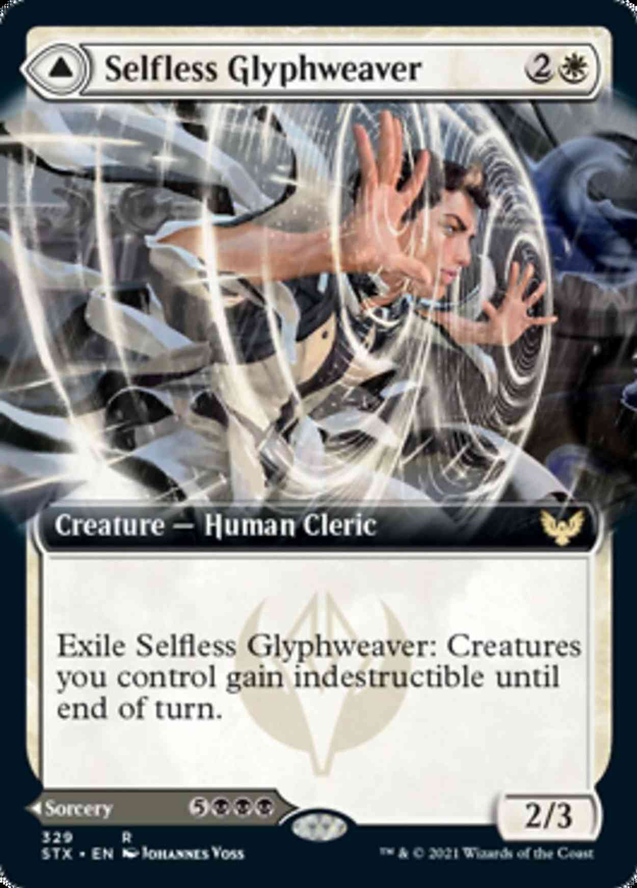 Selfless Glyphweaver (Extended Art) magic card front