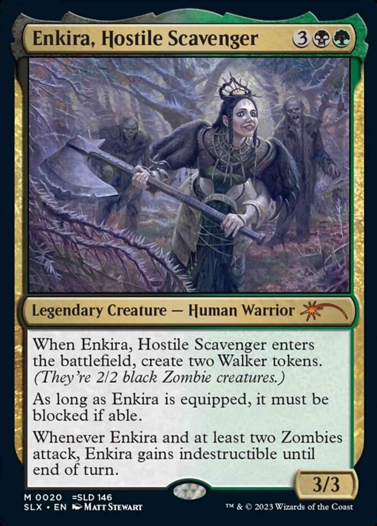 Enkira, Hostile Scavenger magic card front