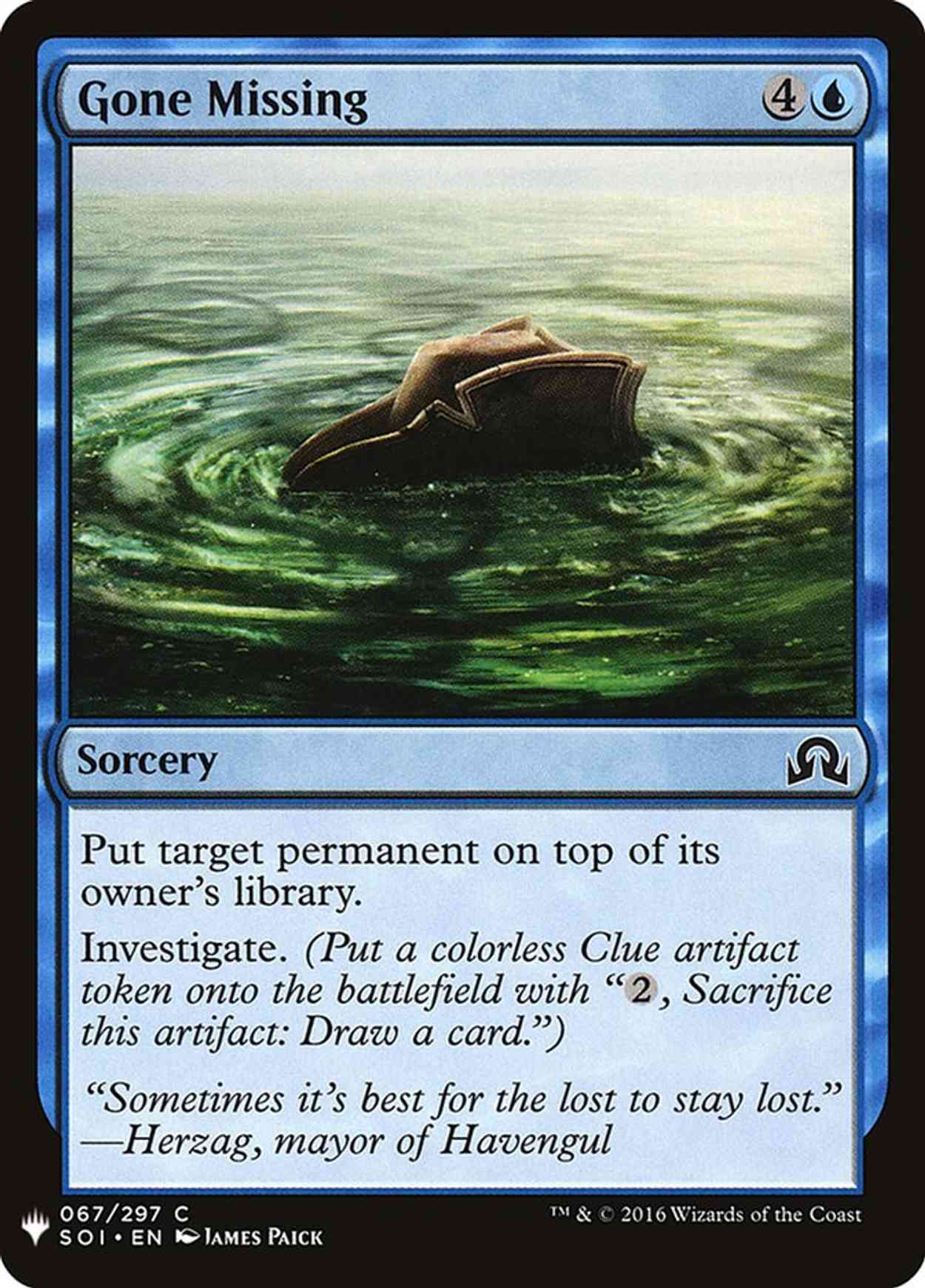 Gone Missing magic card front