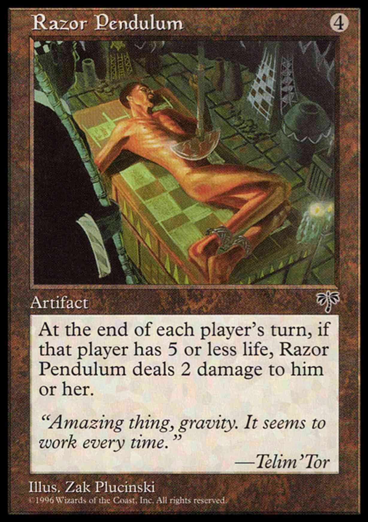 Razor Pendulum magic card front