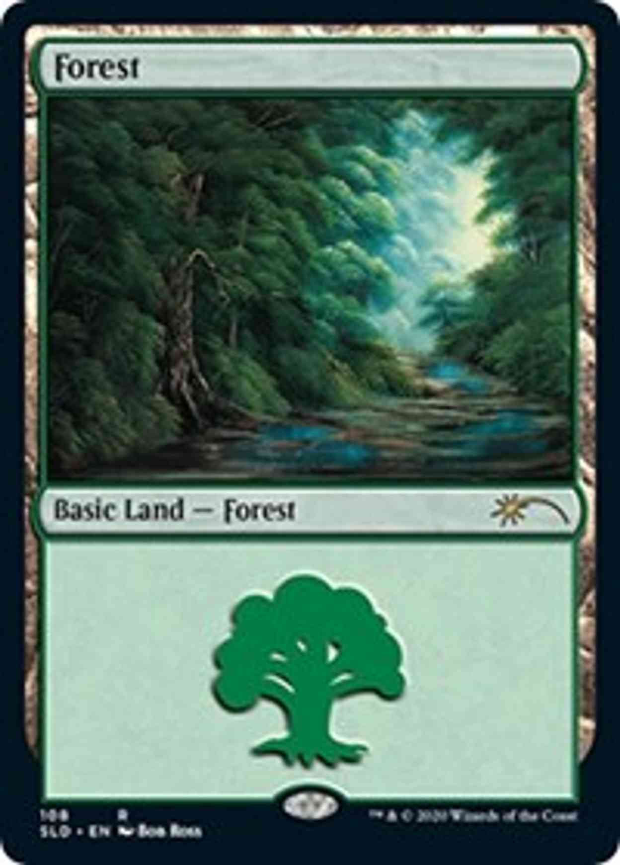 Forest (108) (Bob Ross) magic card front