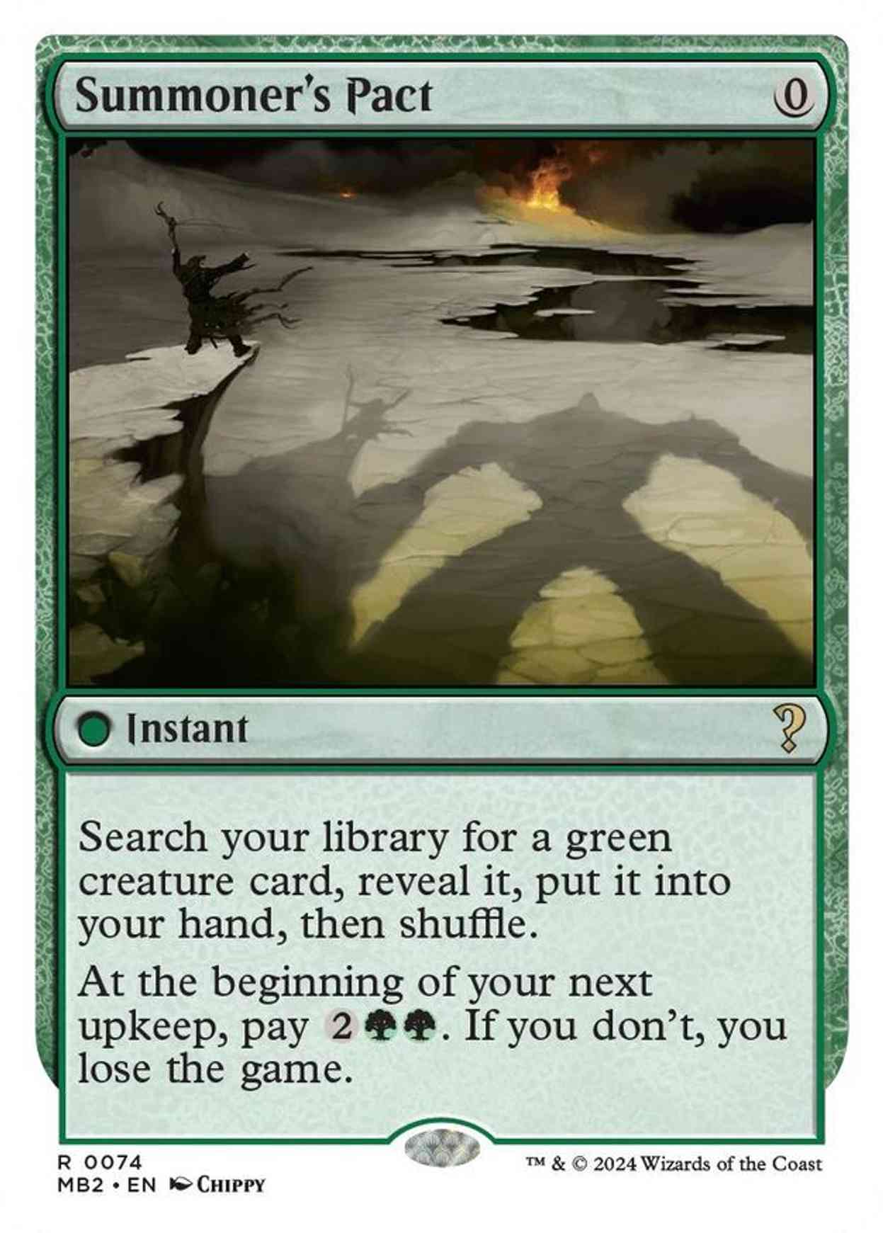 Summoner's Pact (White Border) magic card front