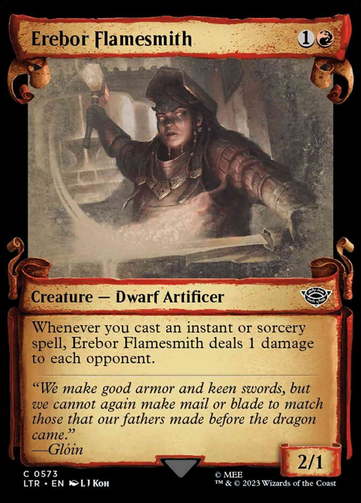 Erebor Flamesmith (Showcase Scrolls) magic card front