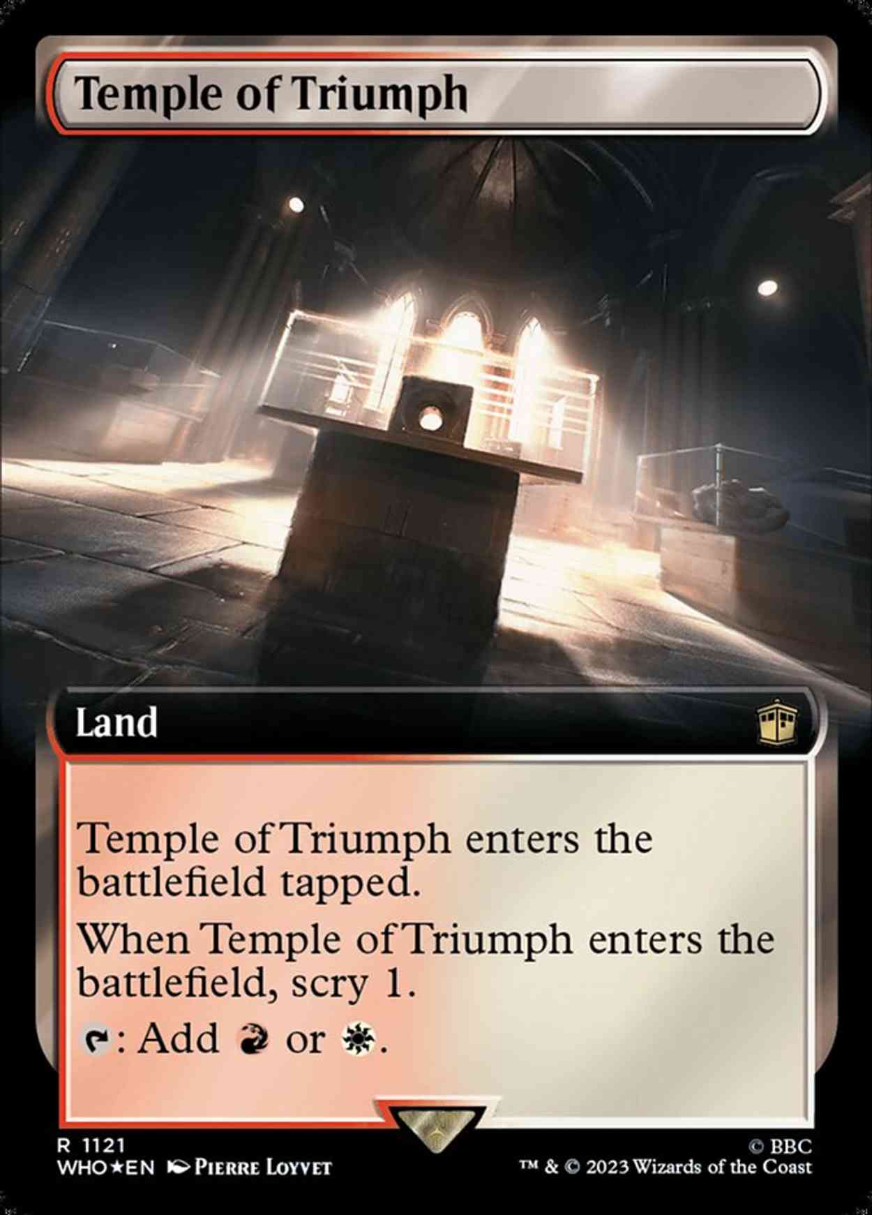 Temple of Triumph (Extended Art) (Surge Foil) magic card front