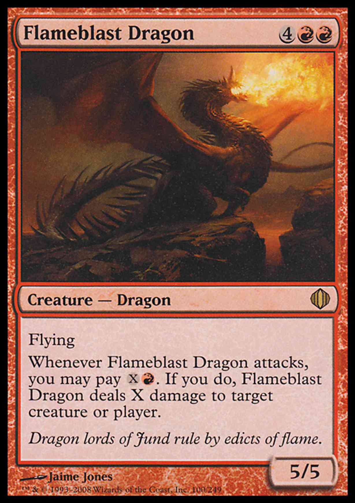 Flameblast Dragon magic card front