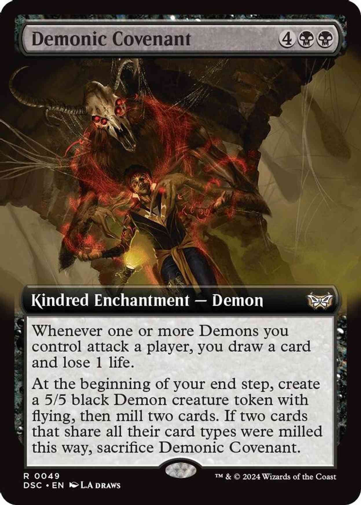 Demonic Covenant (Extended Art) magic card front