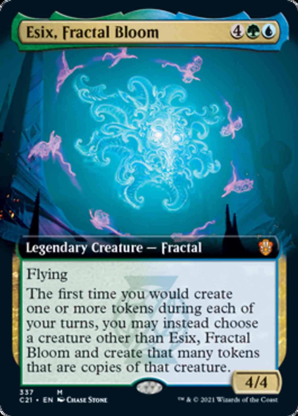 Esix, Fractal Bloom (Extended Art) magic card front