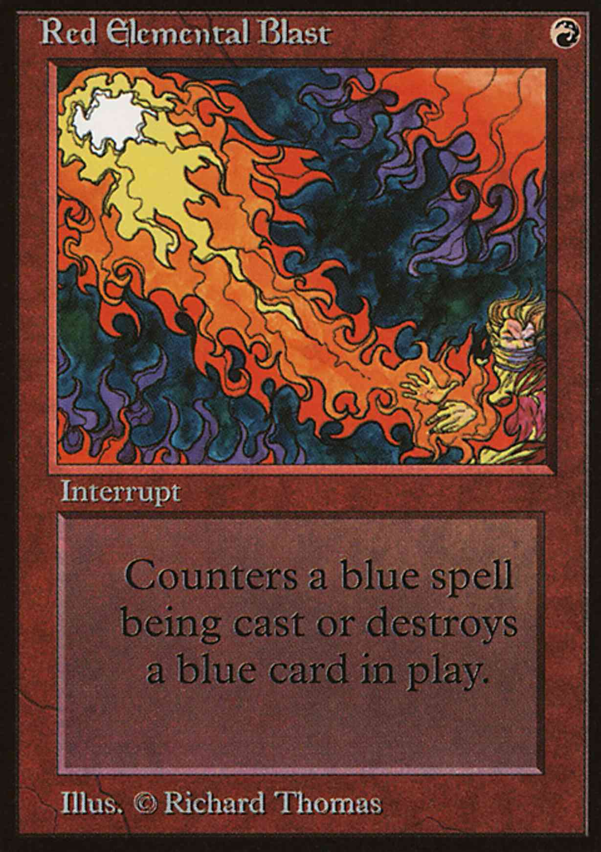 Red Elemental Blast magic card front