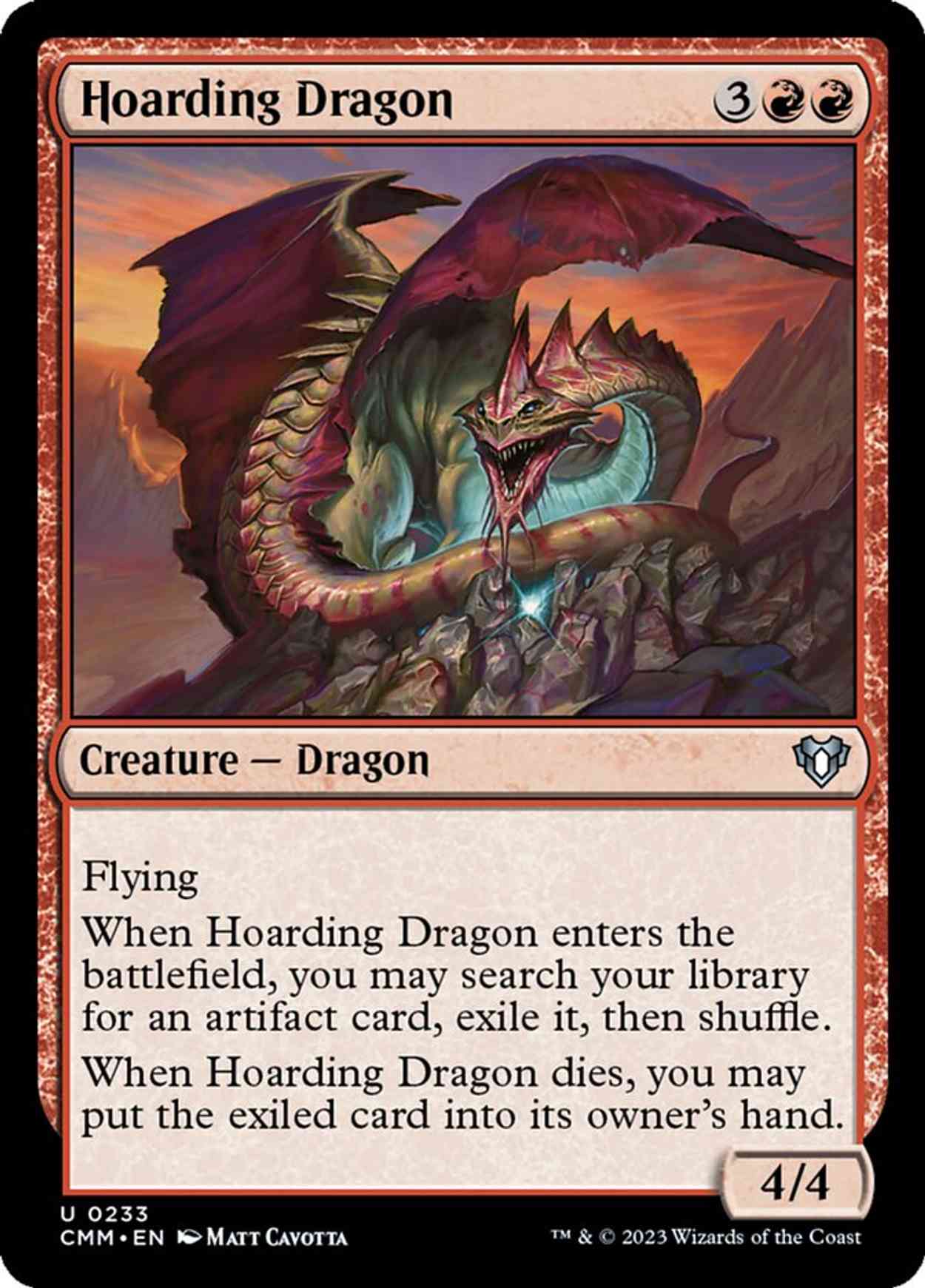 Hoarding Dragon magic card front