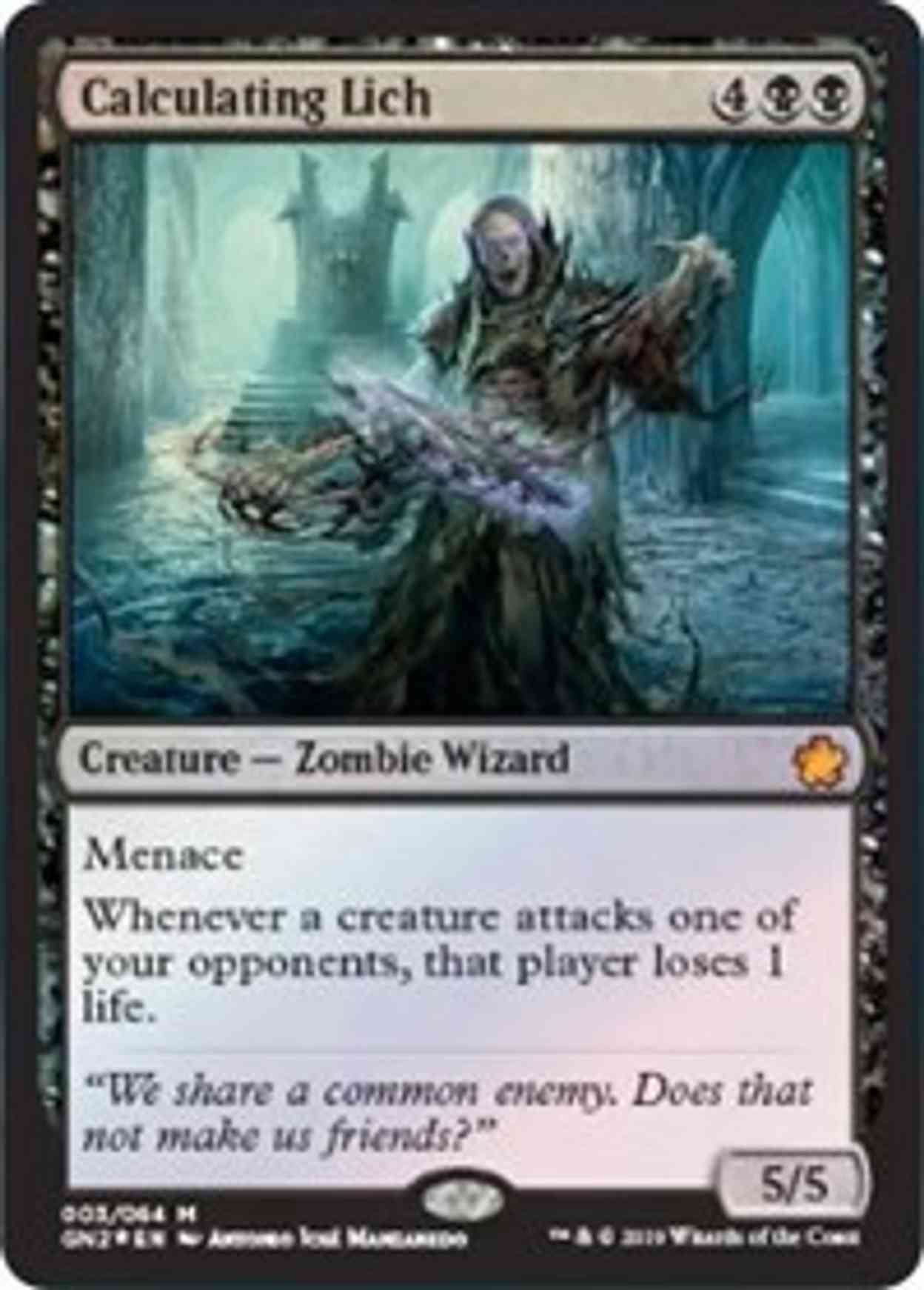 Calculating Lich magic card front