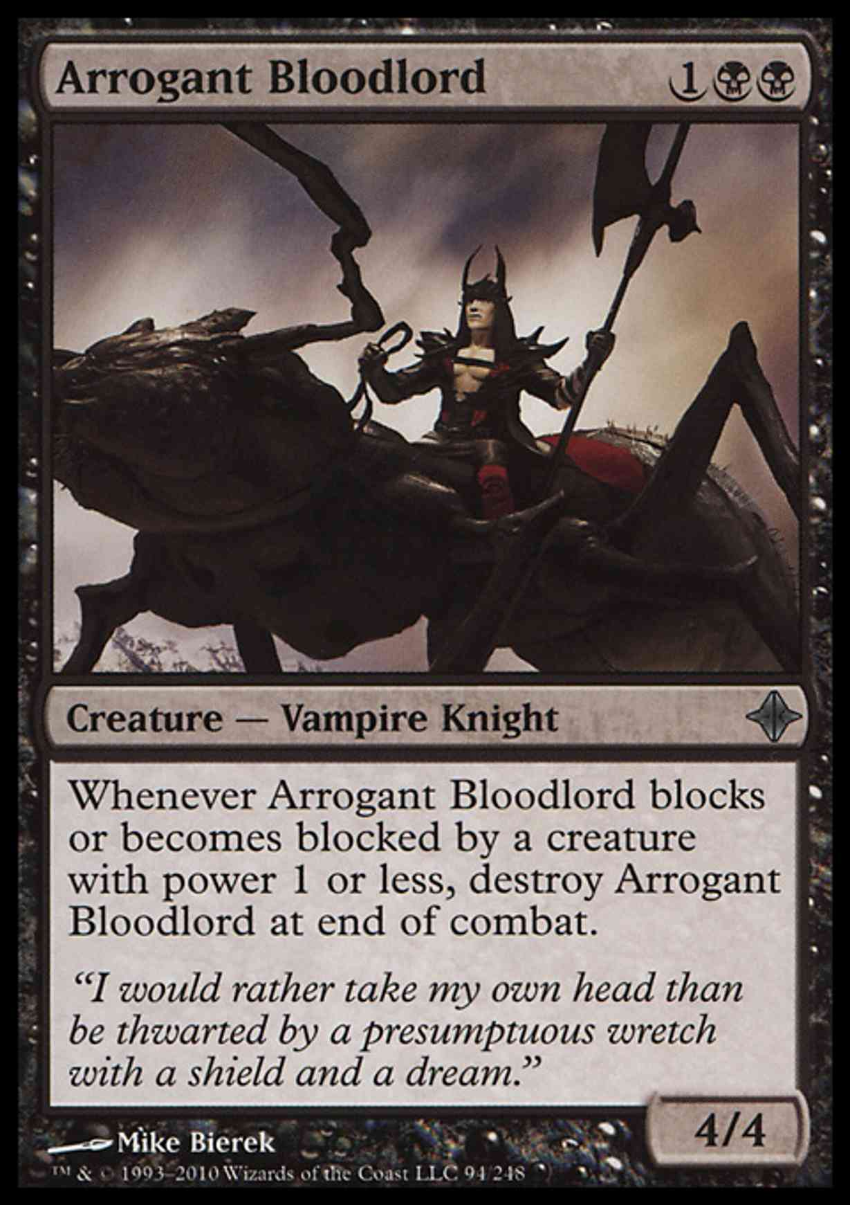 Arrogant Bloodlord magic card front