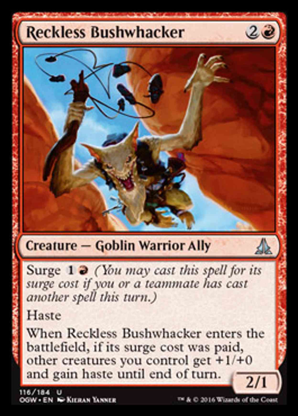 Reckless Bushwhacker magic card front