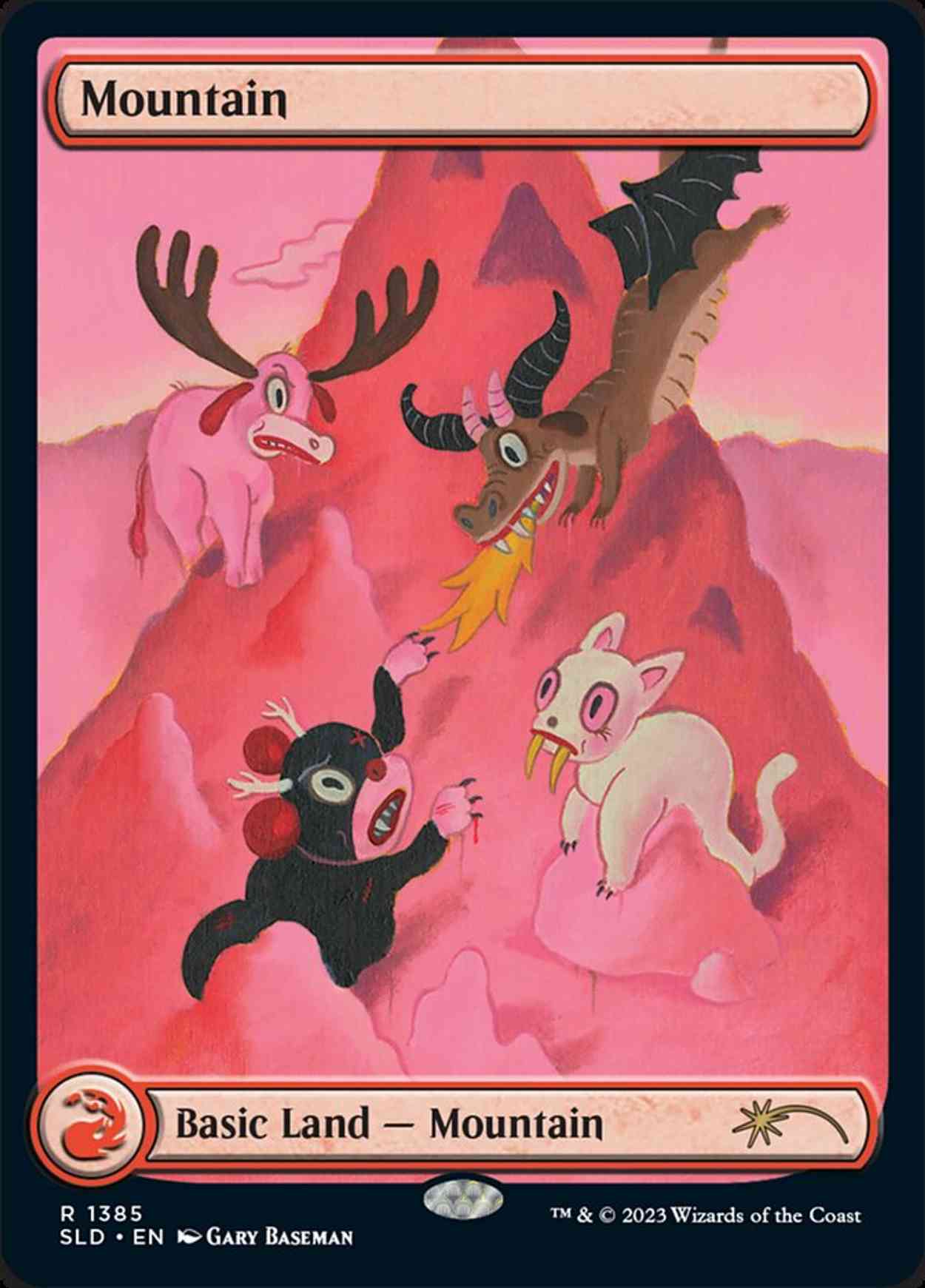 Mountain (1385) magic card front
