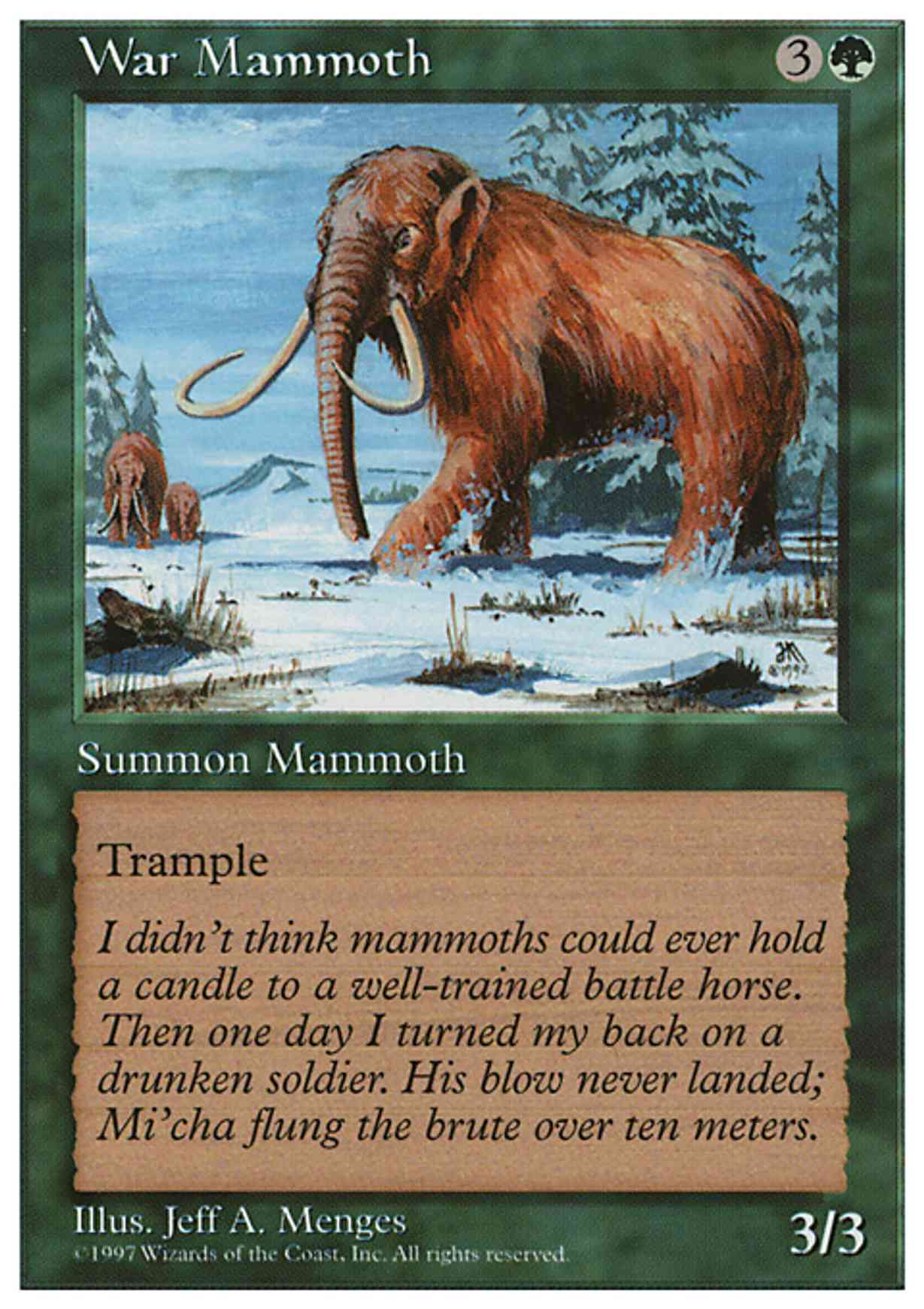 War Mammoth magic card front