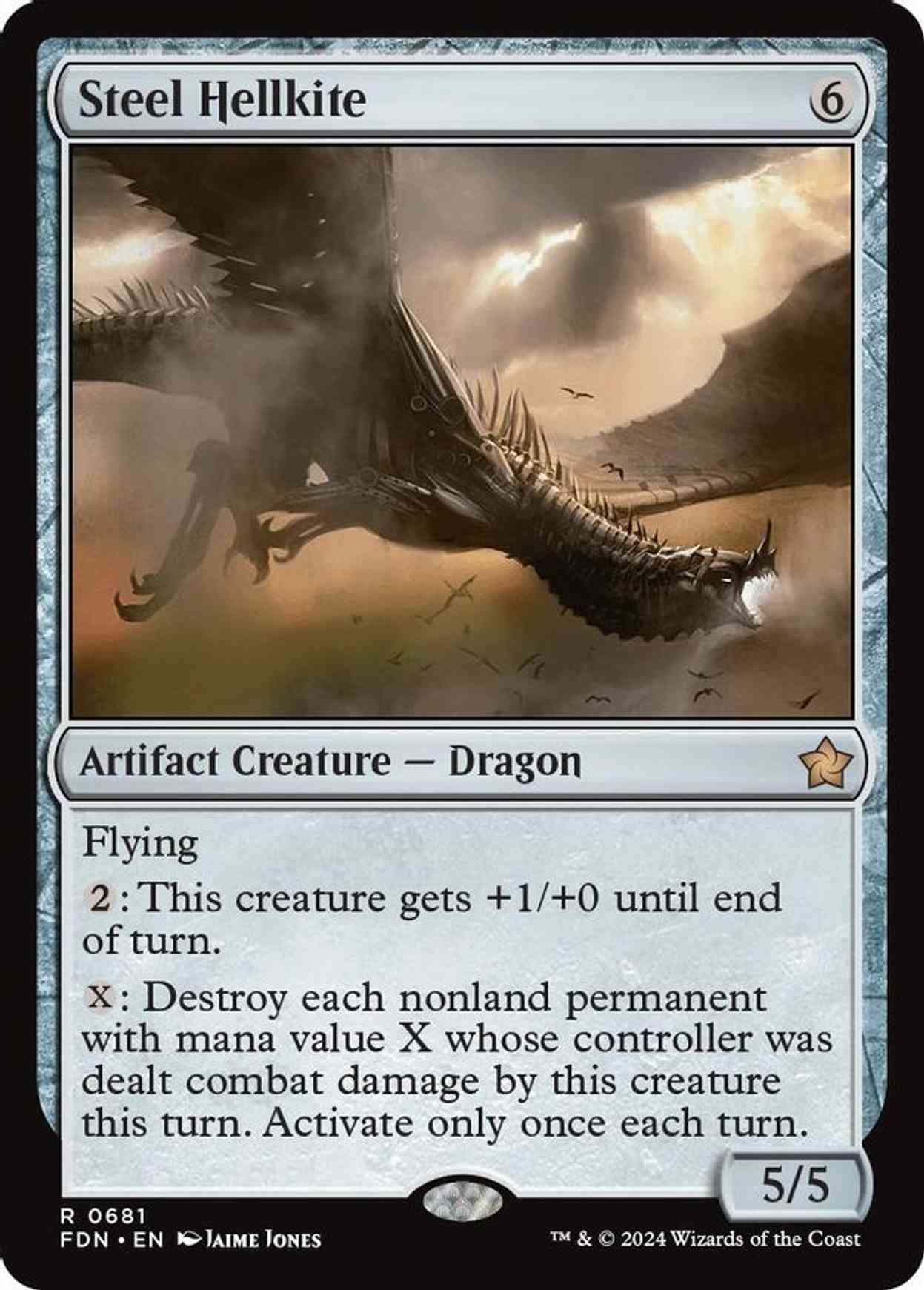 Steel Hellkite magic card front