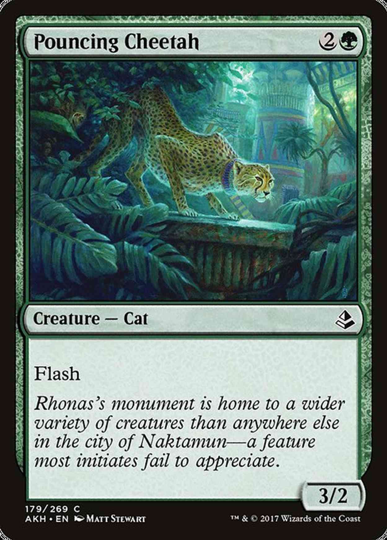 Pouncing Cheetah magic card front