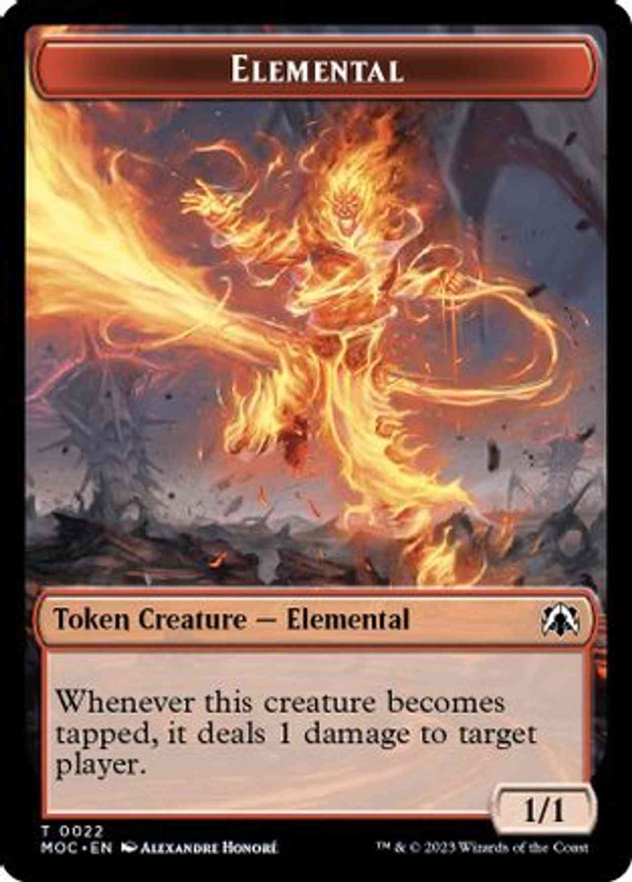 Elemental // Faerie Double-sided Token magic card front