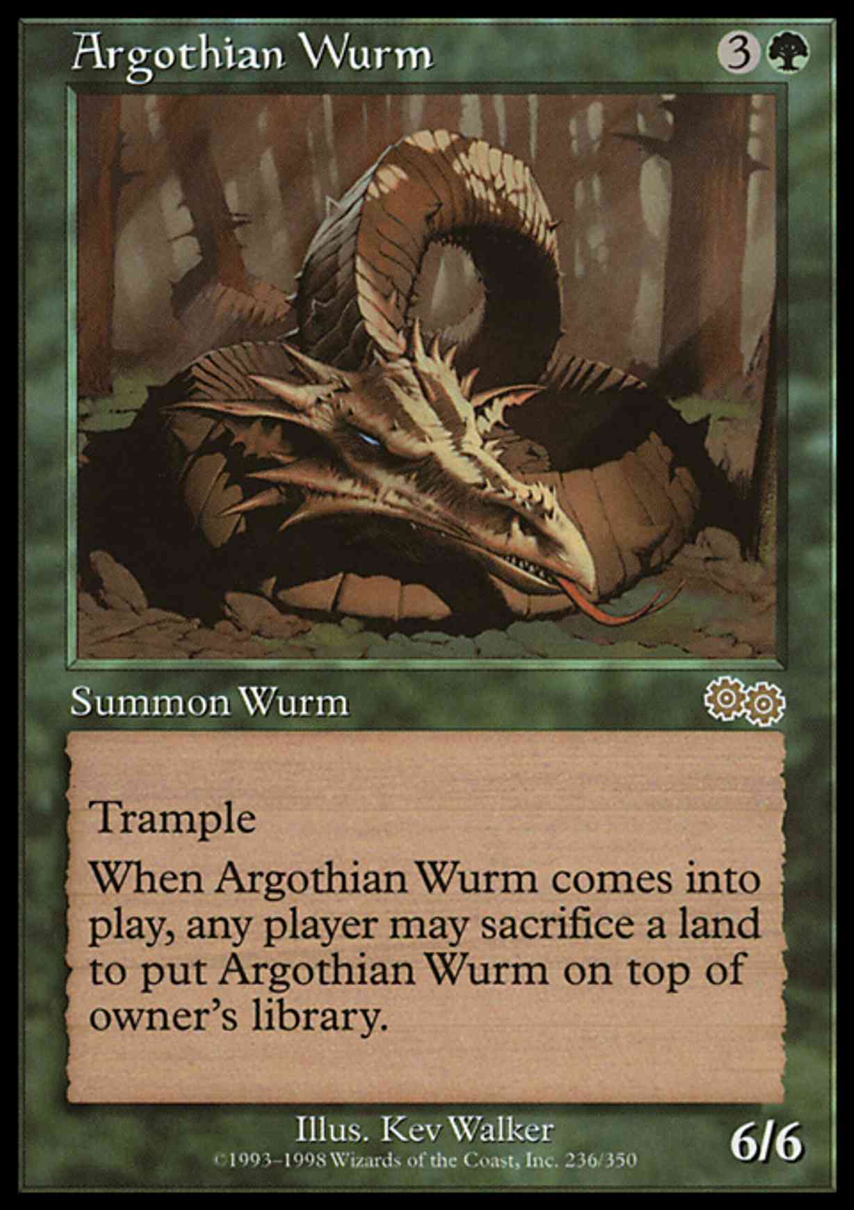 Argothian Wurm magic card front