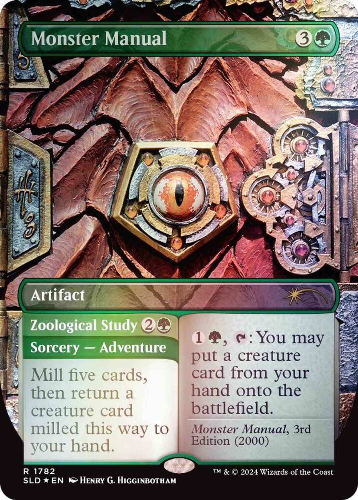 Monster Manual // Zoological Study (Rainbow Foil) magic card front