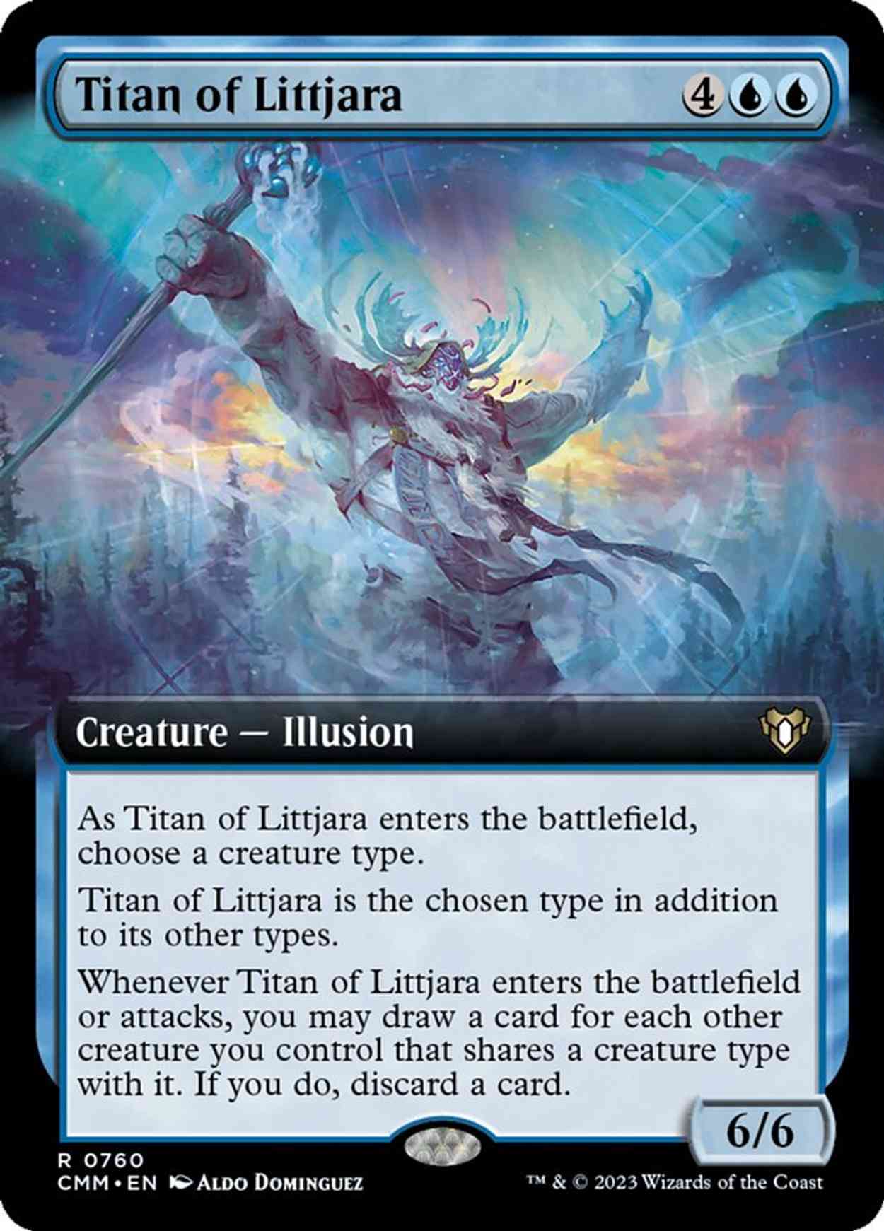 Titan of Littjara (Extended Art) magic card front