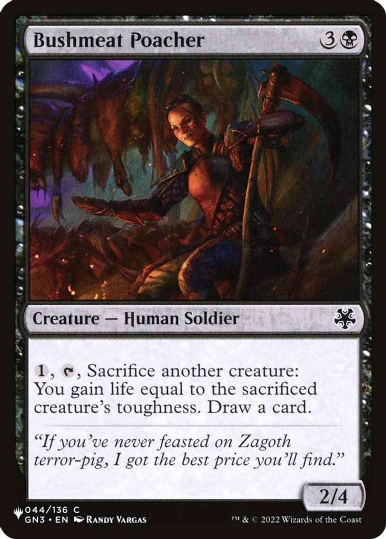 Bushmeat Poacher magic card front