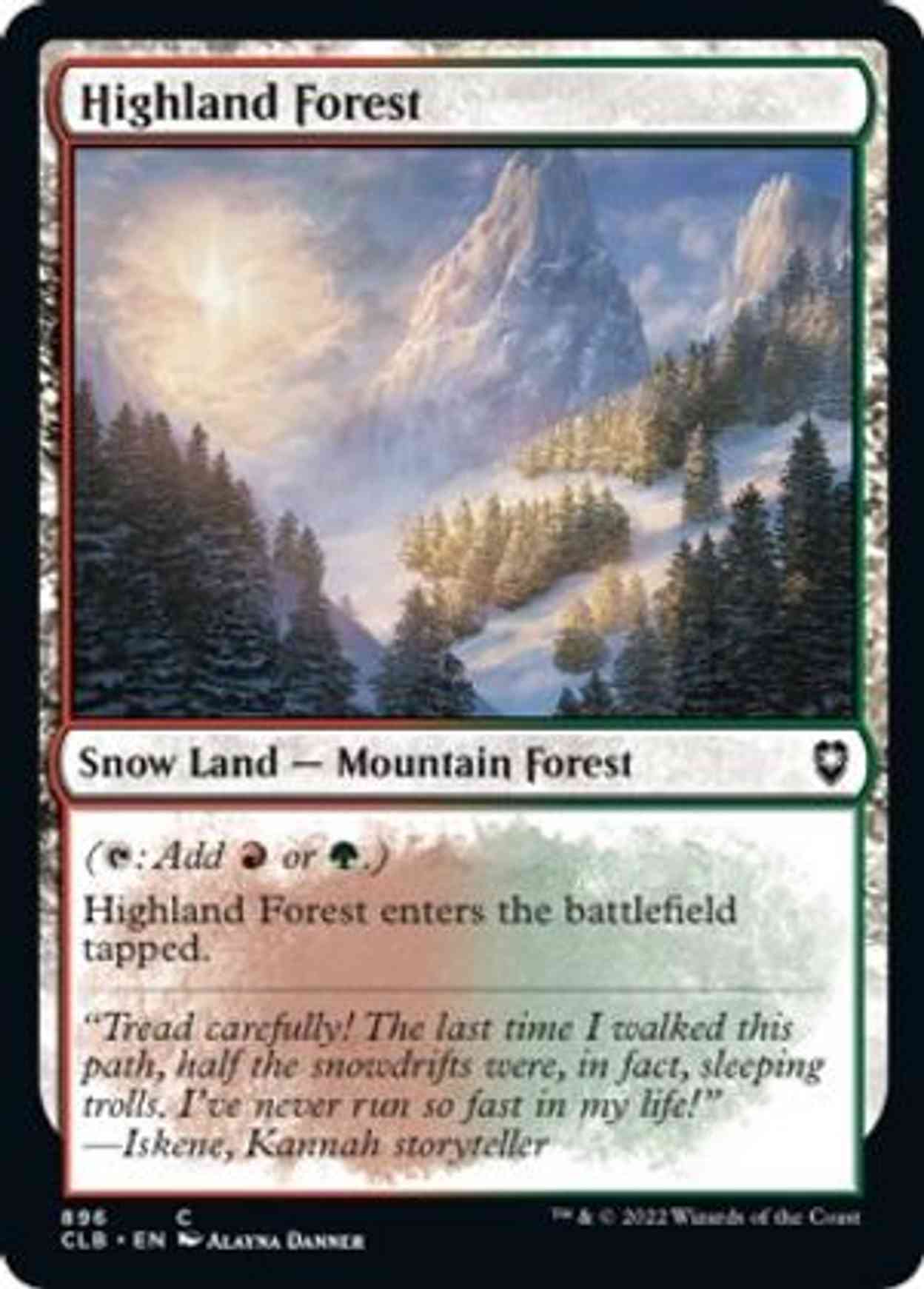 Highland Forest magic card front