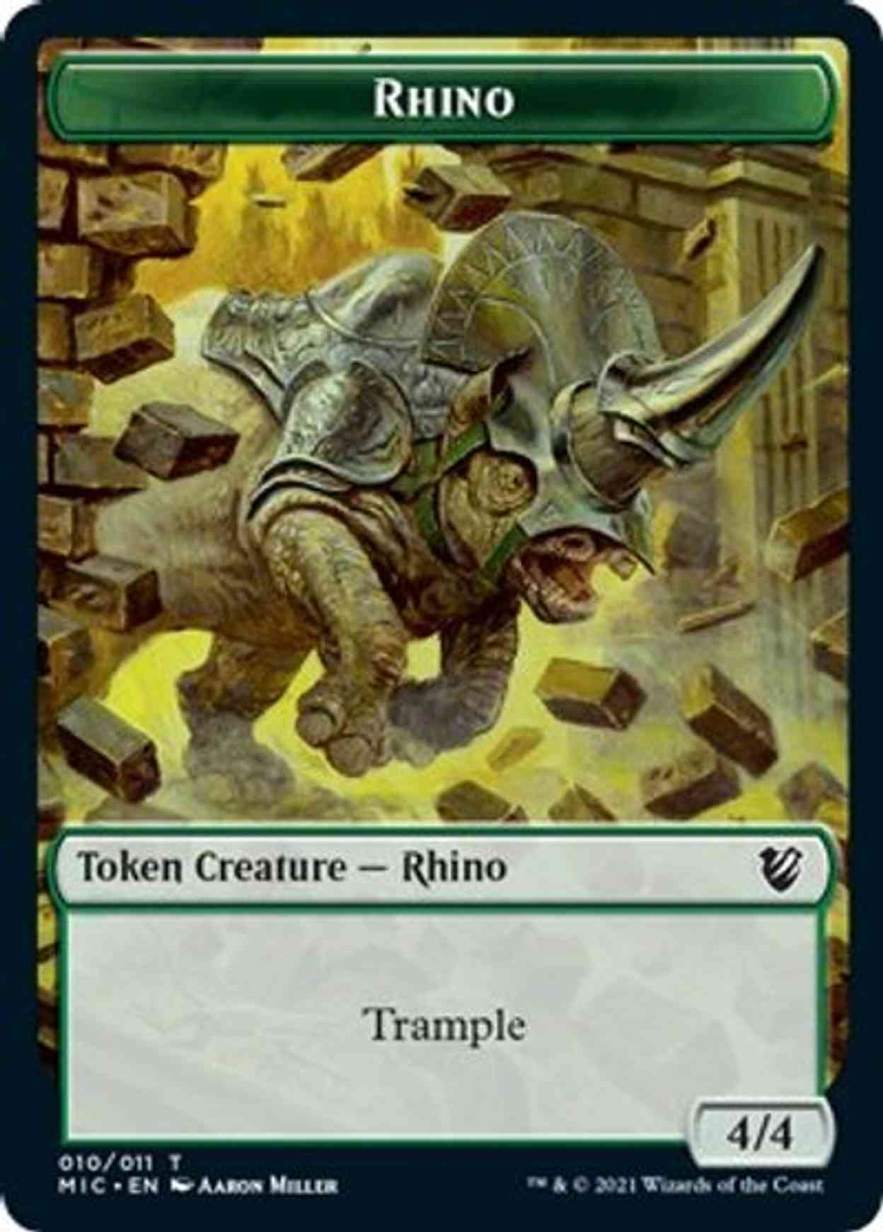 Rhino // Wolf Double-sided Token magic card front