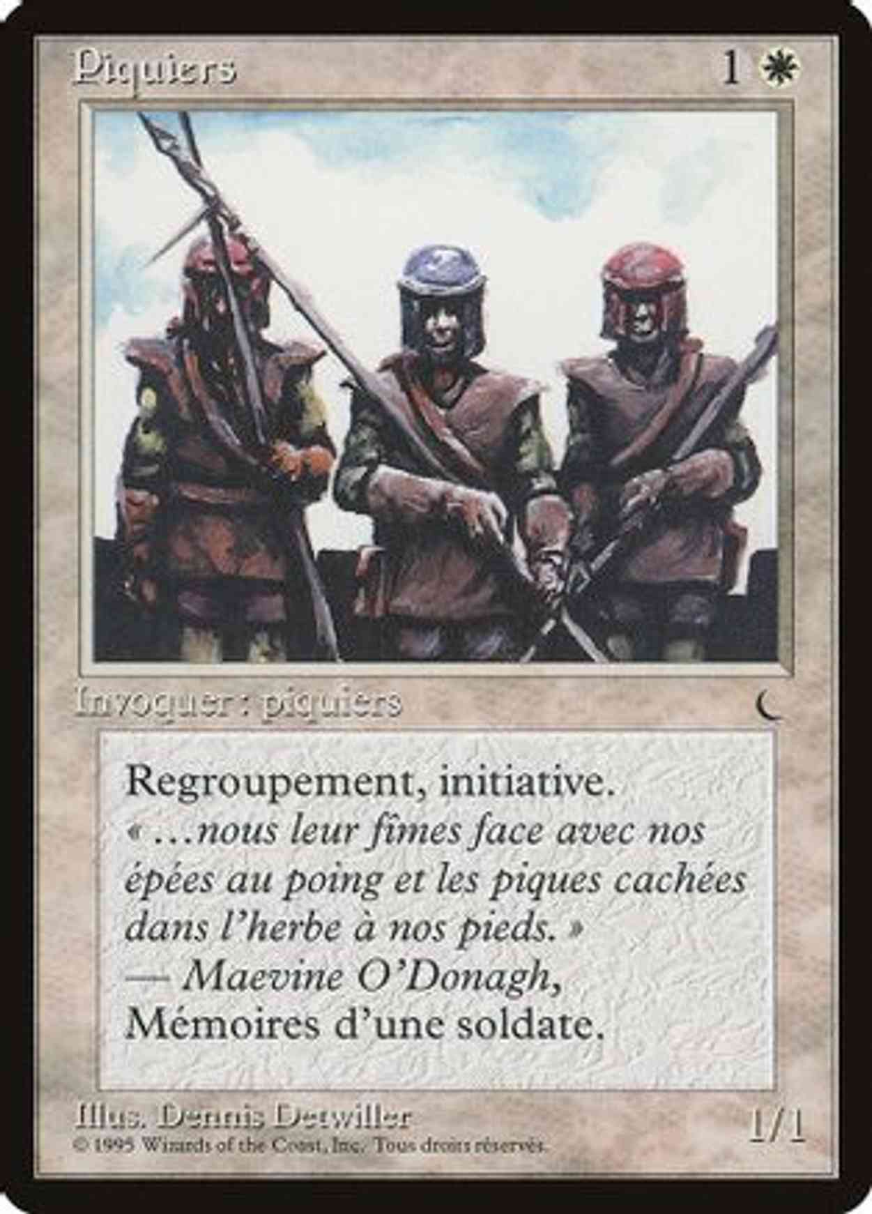 Pikemen (French) - "Piquiers" magic card front