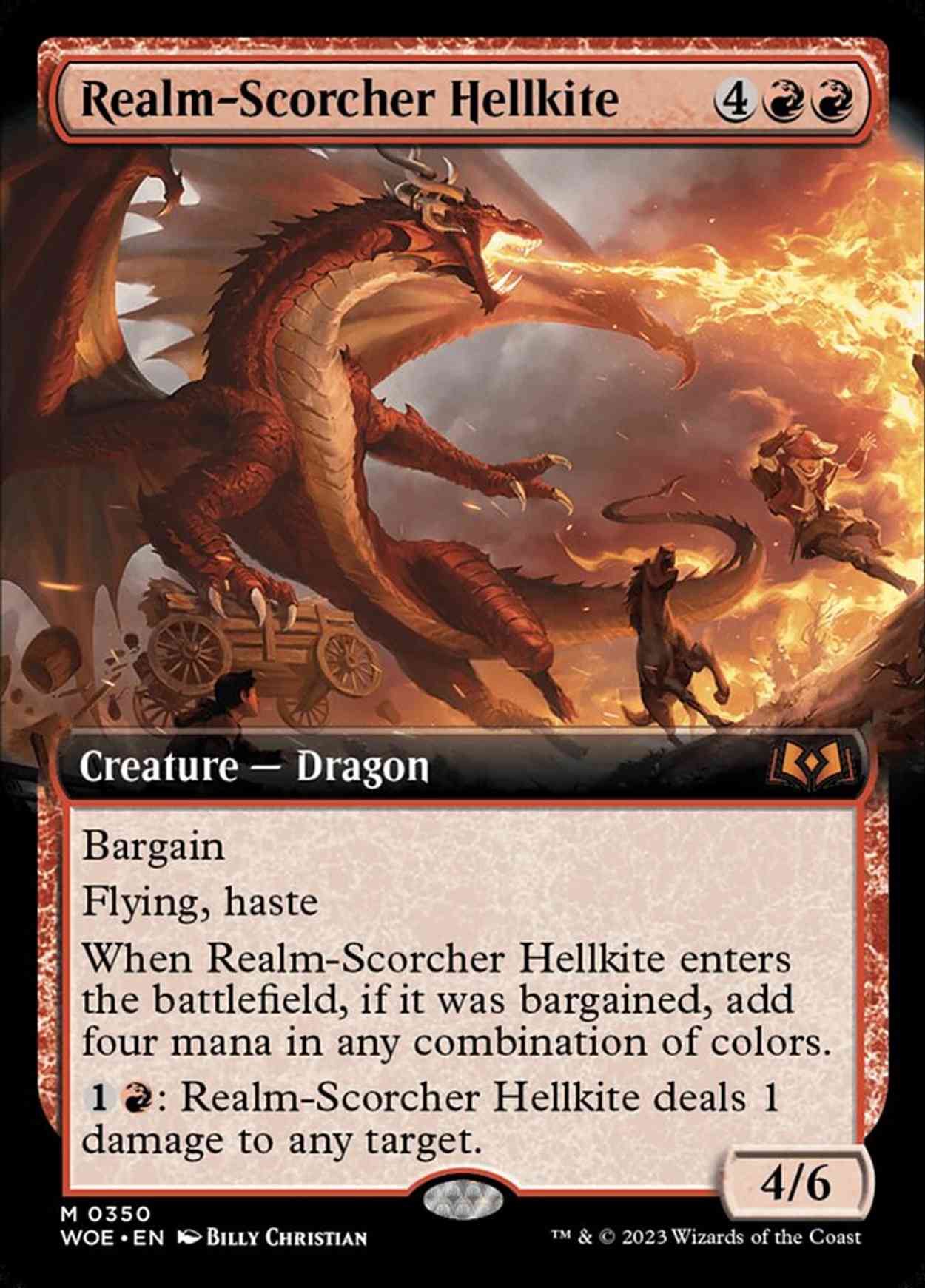 Realm-Scorcher Hellkite (Extended Art) magic card front