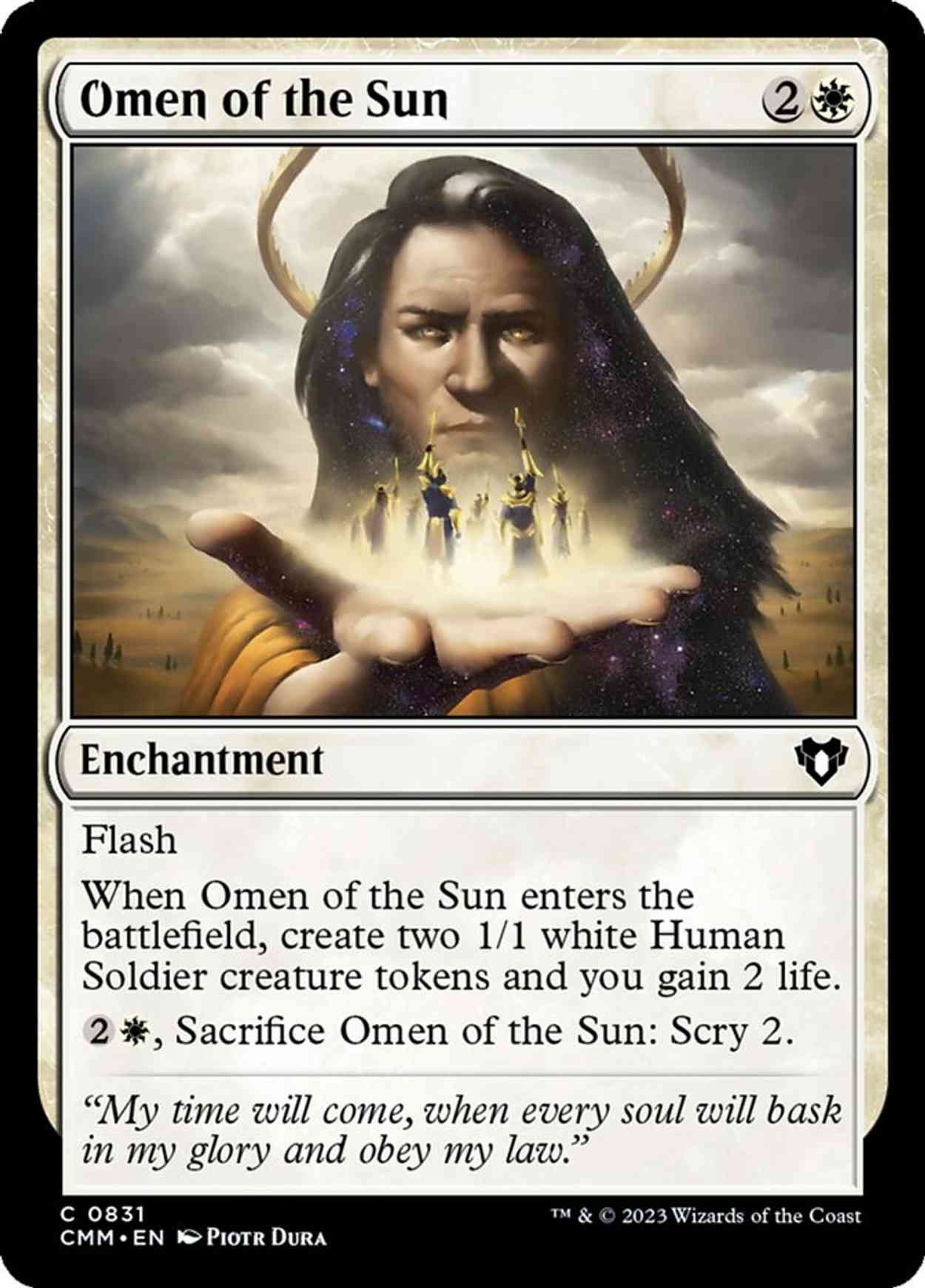 Omen of the Sun magic card front