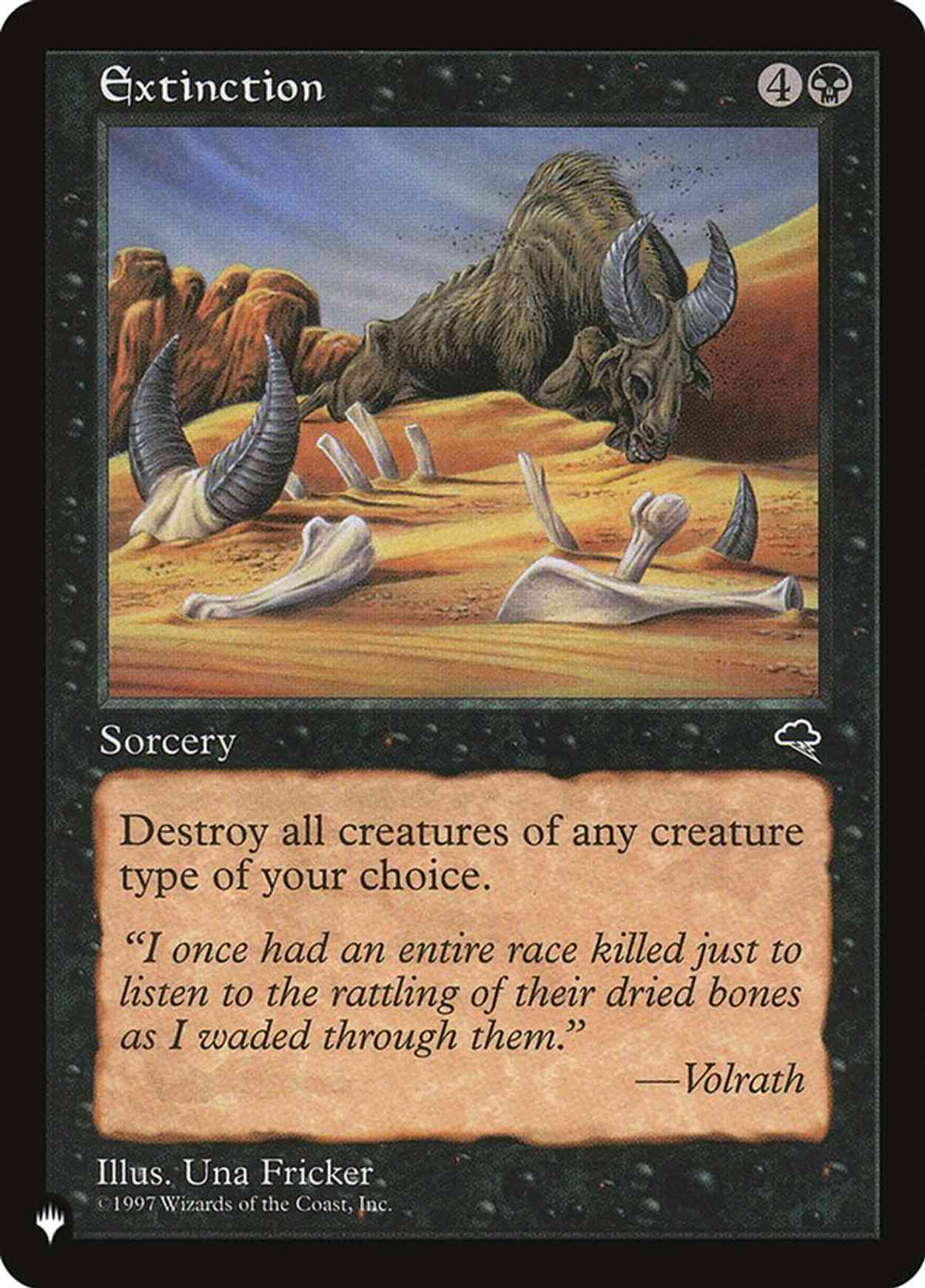 Extinction magic card front