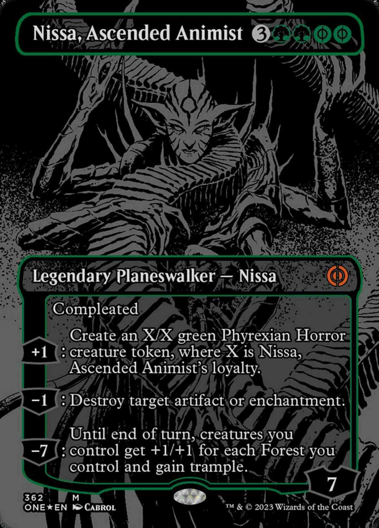Nissa, Ascended Animist (Oil Slick Raised Foil) magic card front