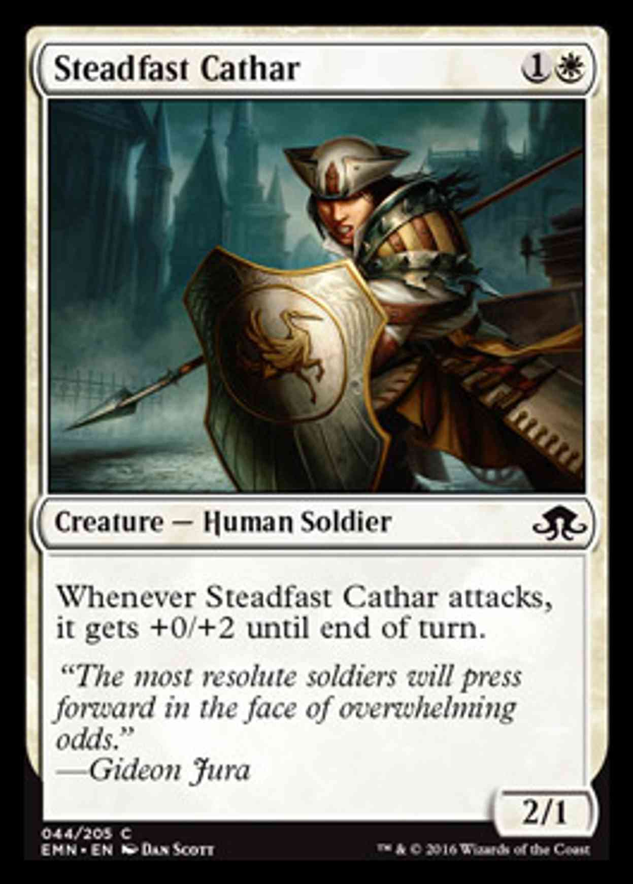 Steadfast Cathar magic card front