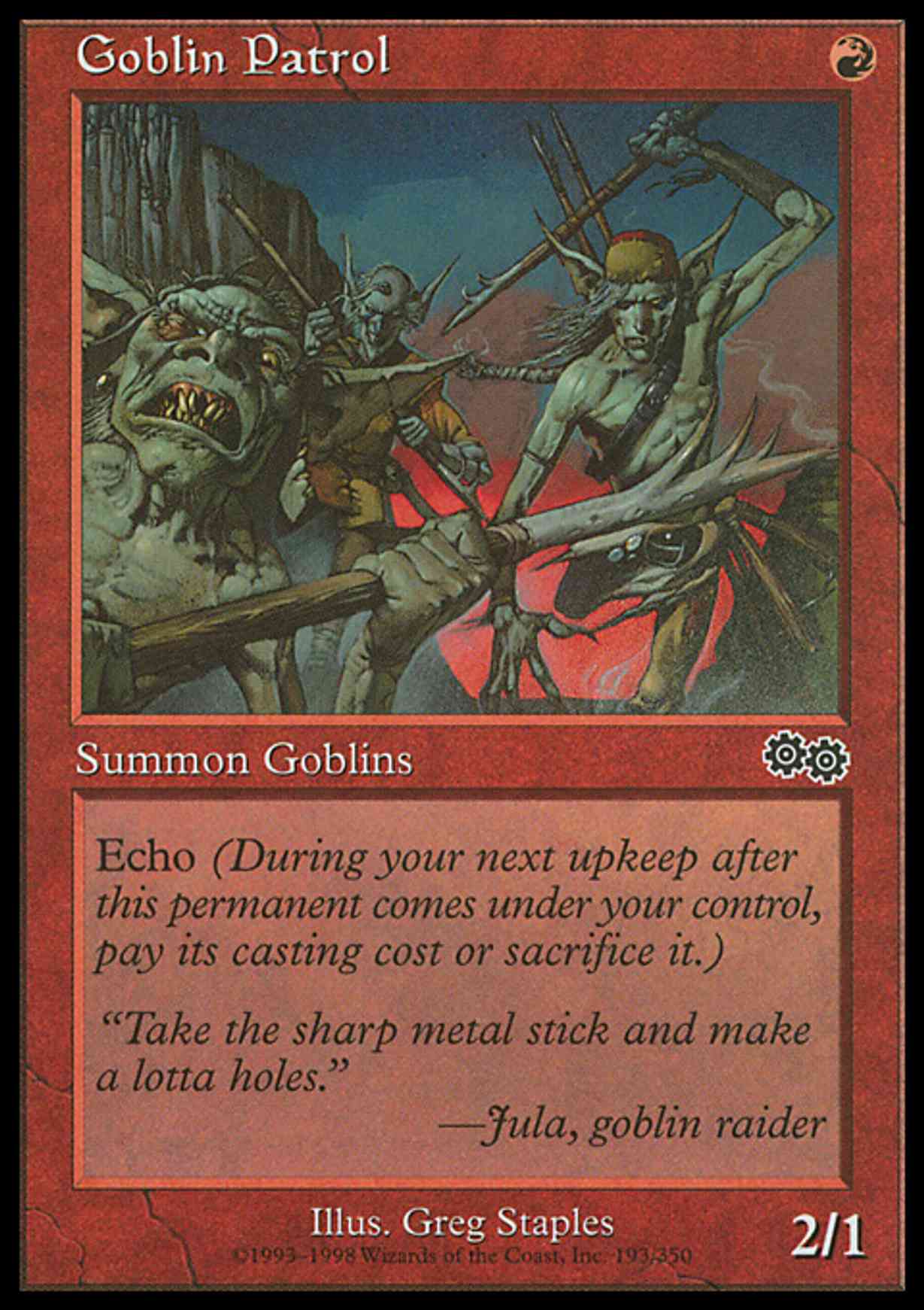 Goblin Patrol magic card front
