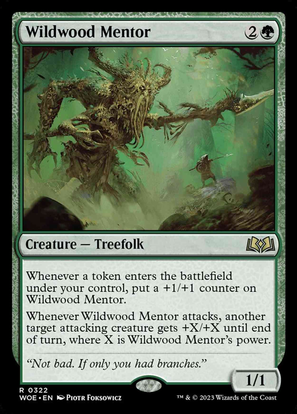 Wildwood Mentor magic card front