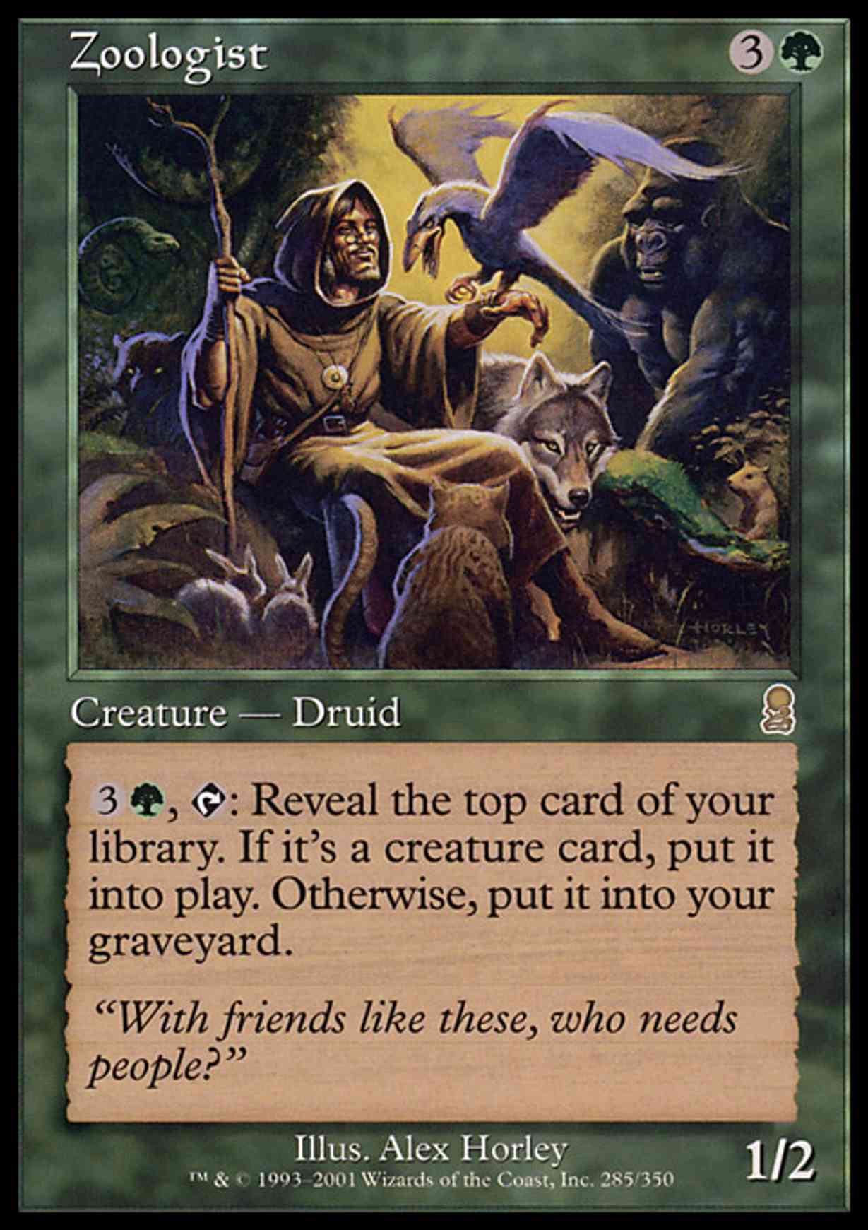 Zoologist magic card front