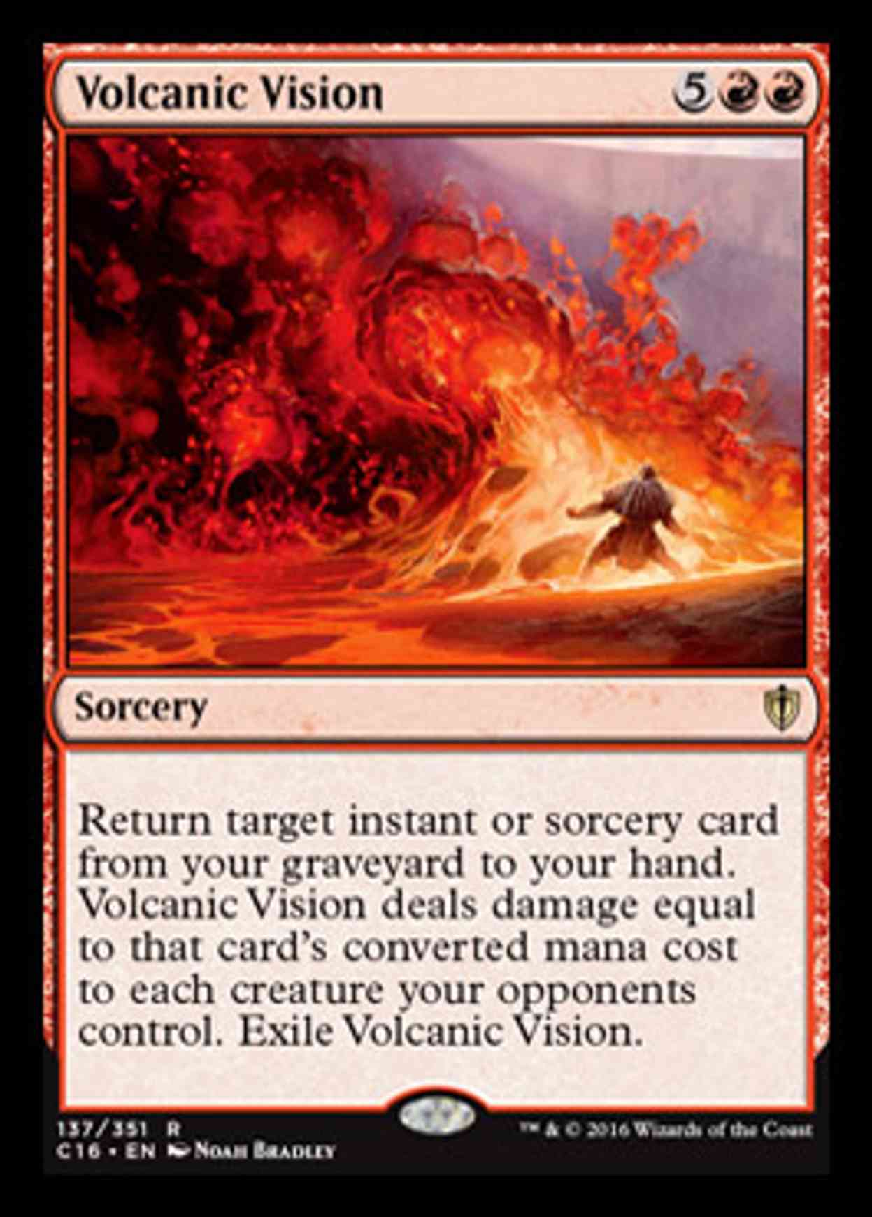 Volcanic Vision magic card front