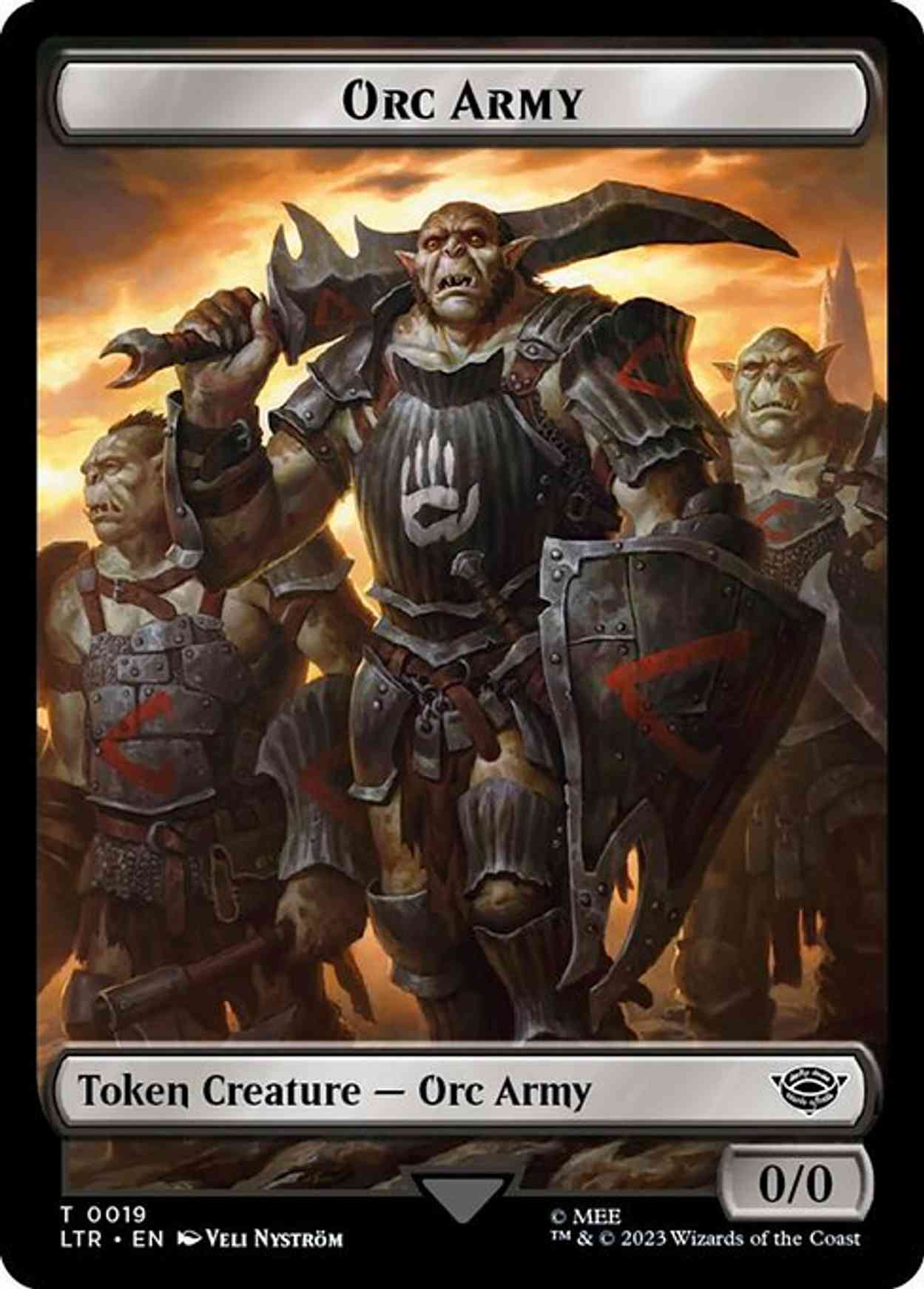 Orc Army (0019) // Food (0022) Double-Sided Token (Surge Foil) magic card front