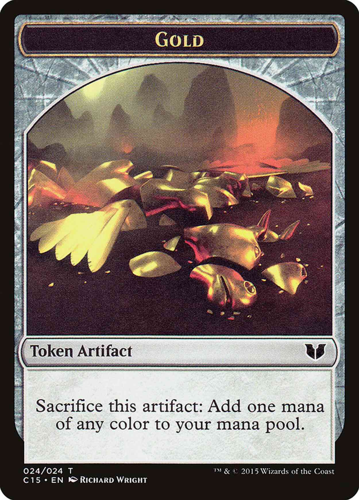 Gold // Knight (Vigilance) Double-Sided Token magic card front