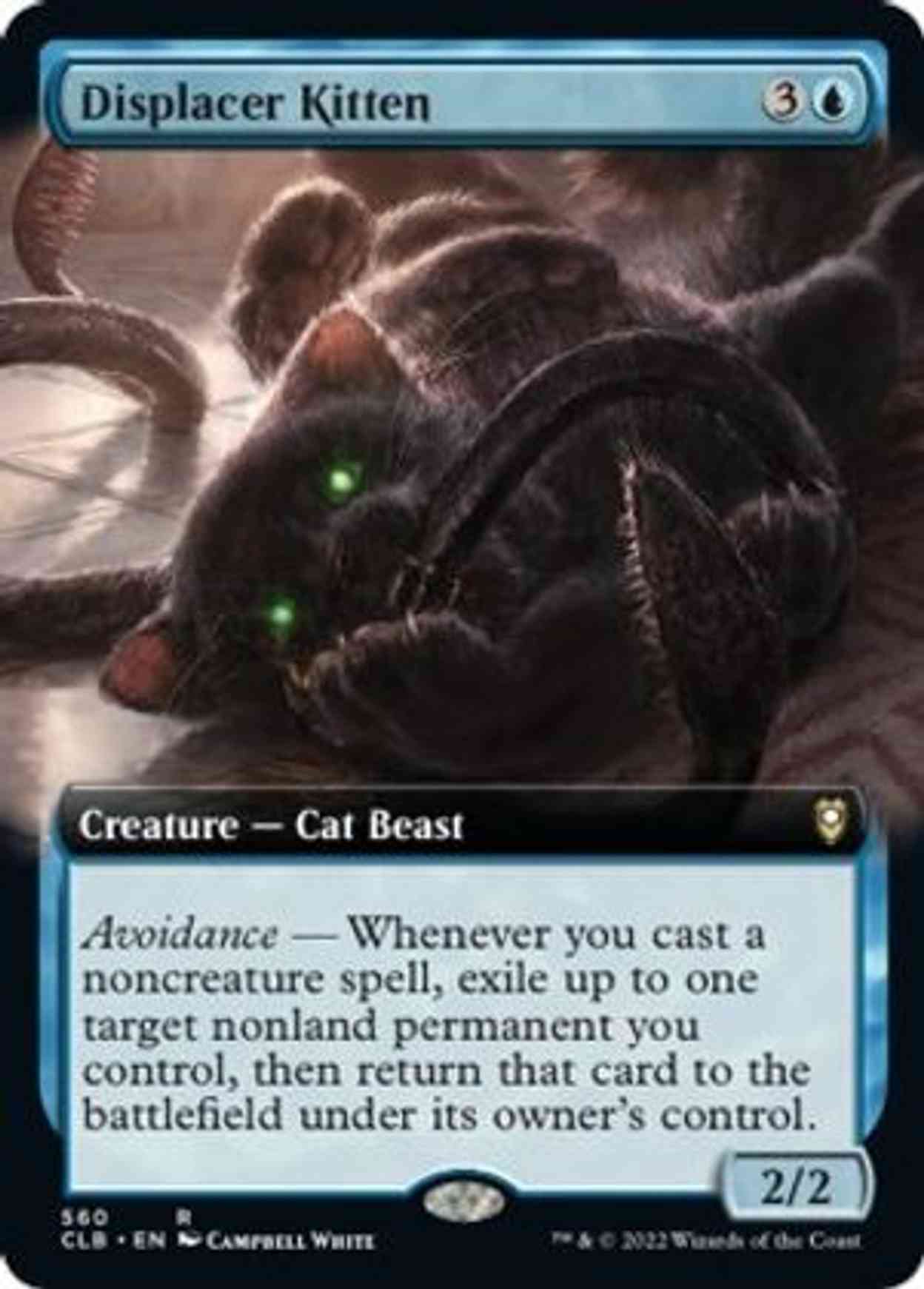 Displacer Kitten (Extended Art) magic card front