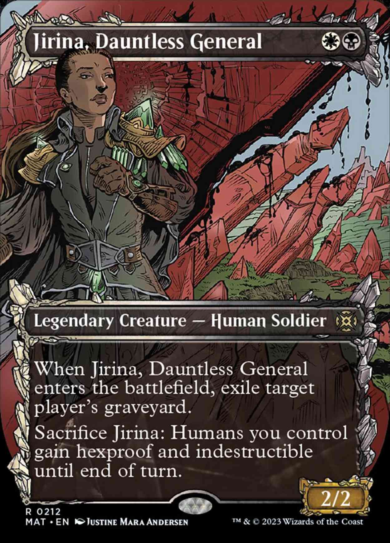 Jirina, Dauntless General (Halo Foil) magic card front