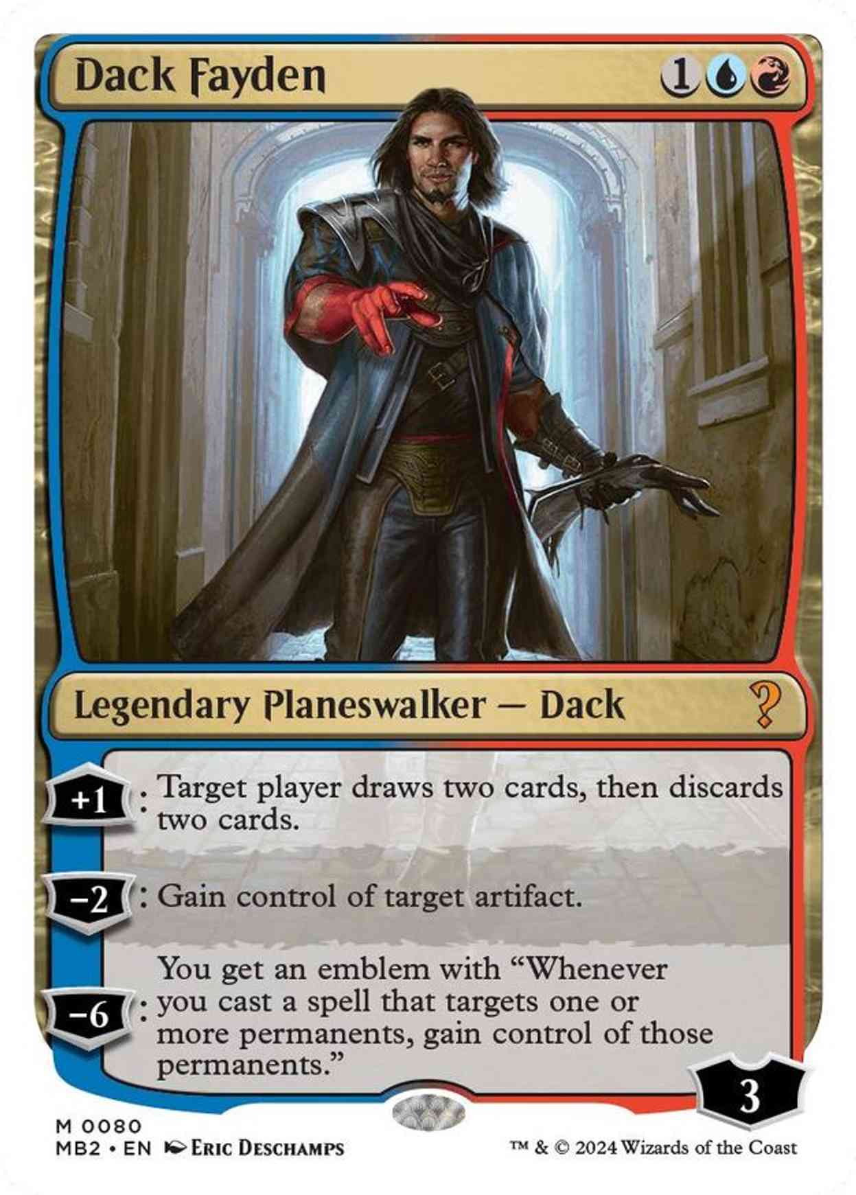 Dack Fayden (White Border) magic card front