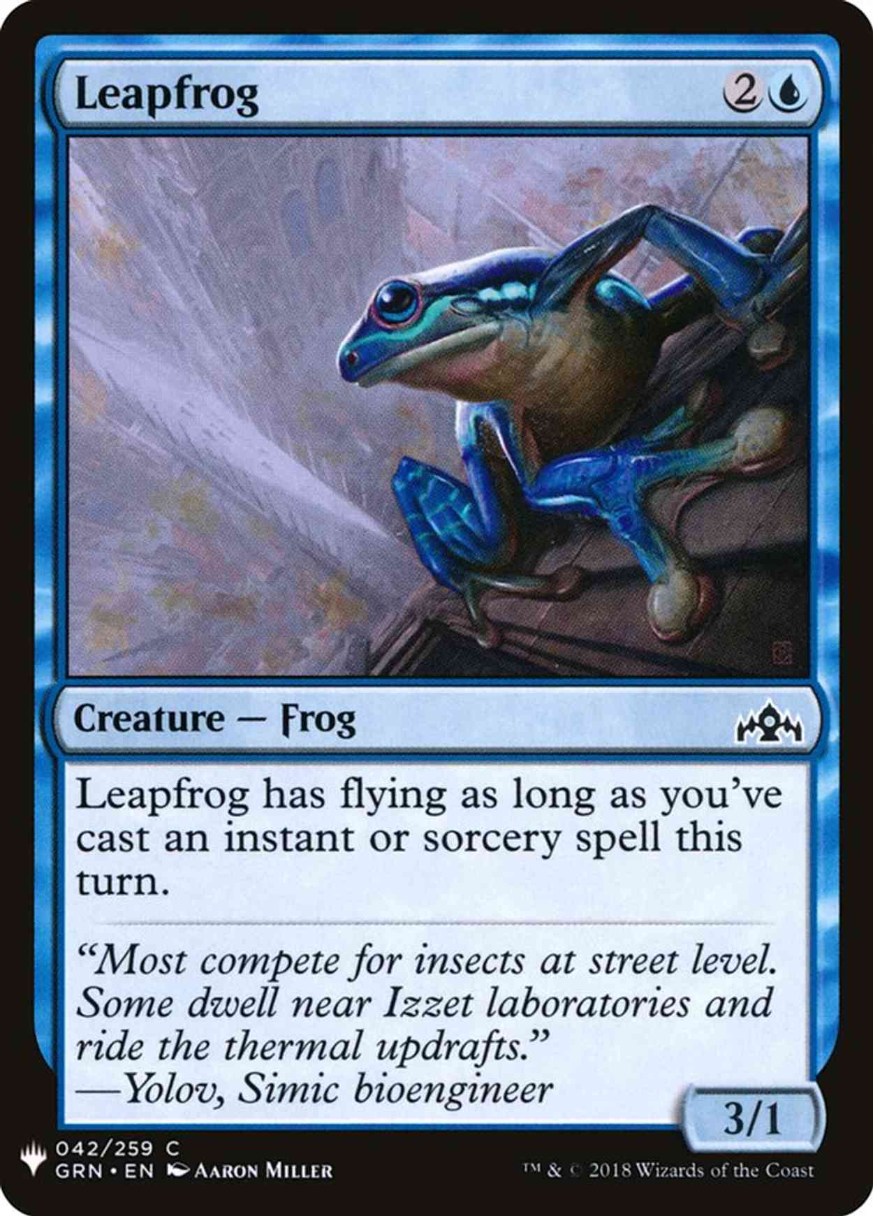 Leapfrog magic card front
