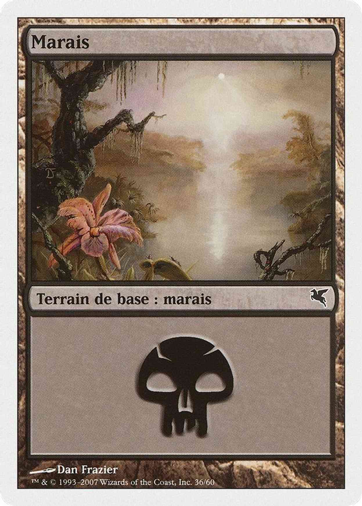 Swamp (French) - "Marais" (E36) magic card front