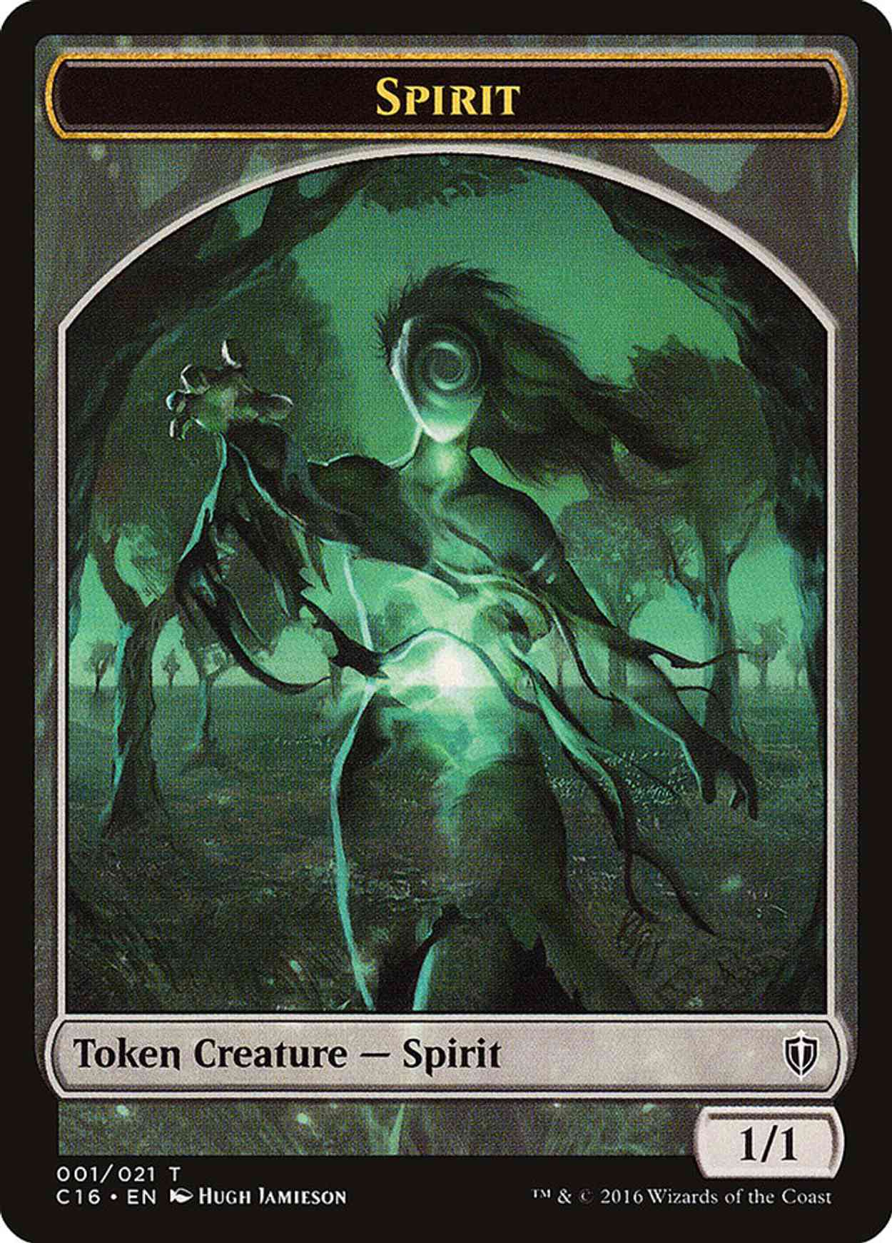 Spirit (Colorless) // Spirit (White) Double-sided Token magic card front