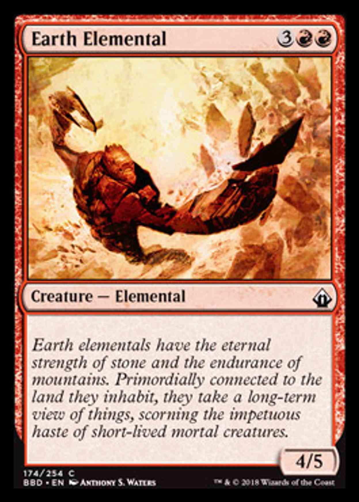 Earth Elemental magic card front