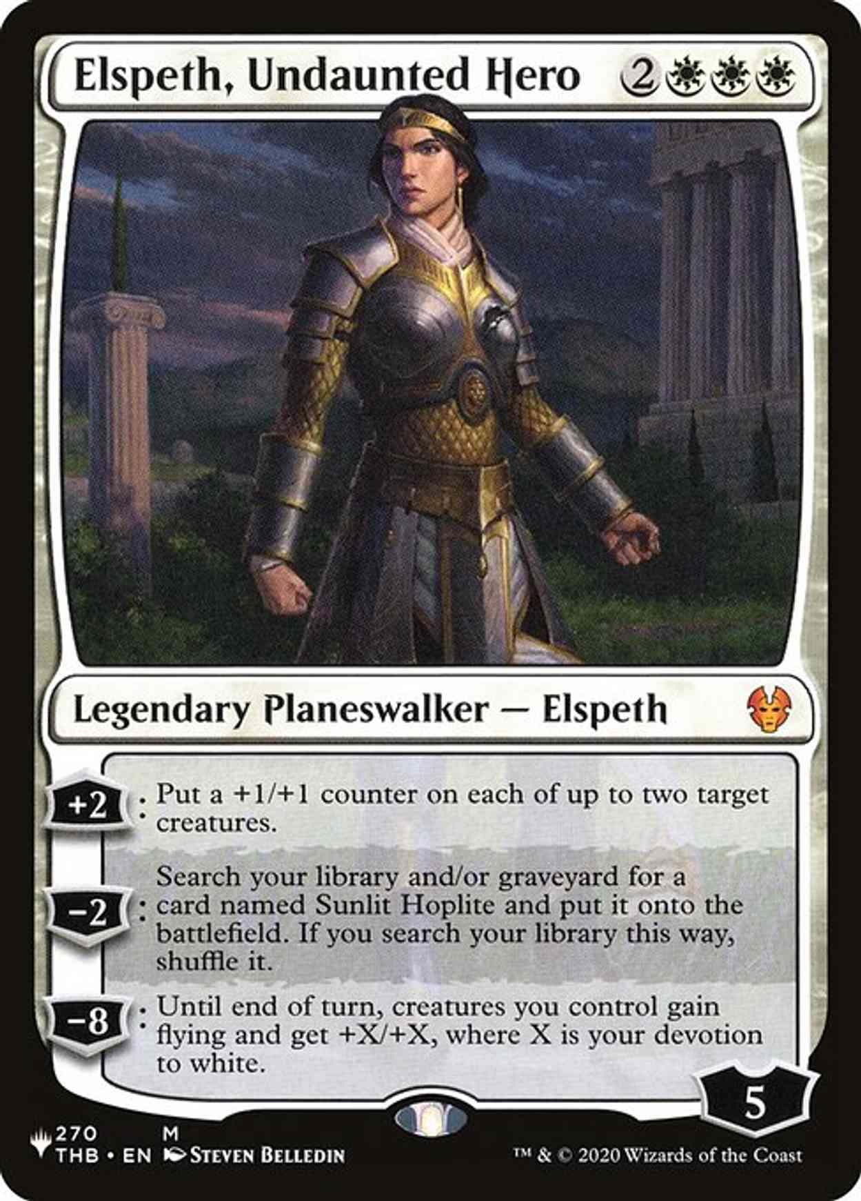 Elspeth, Undaunted Hero magic card front