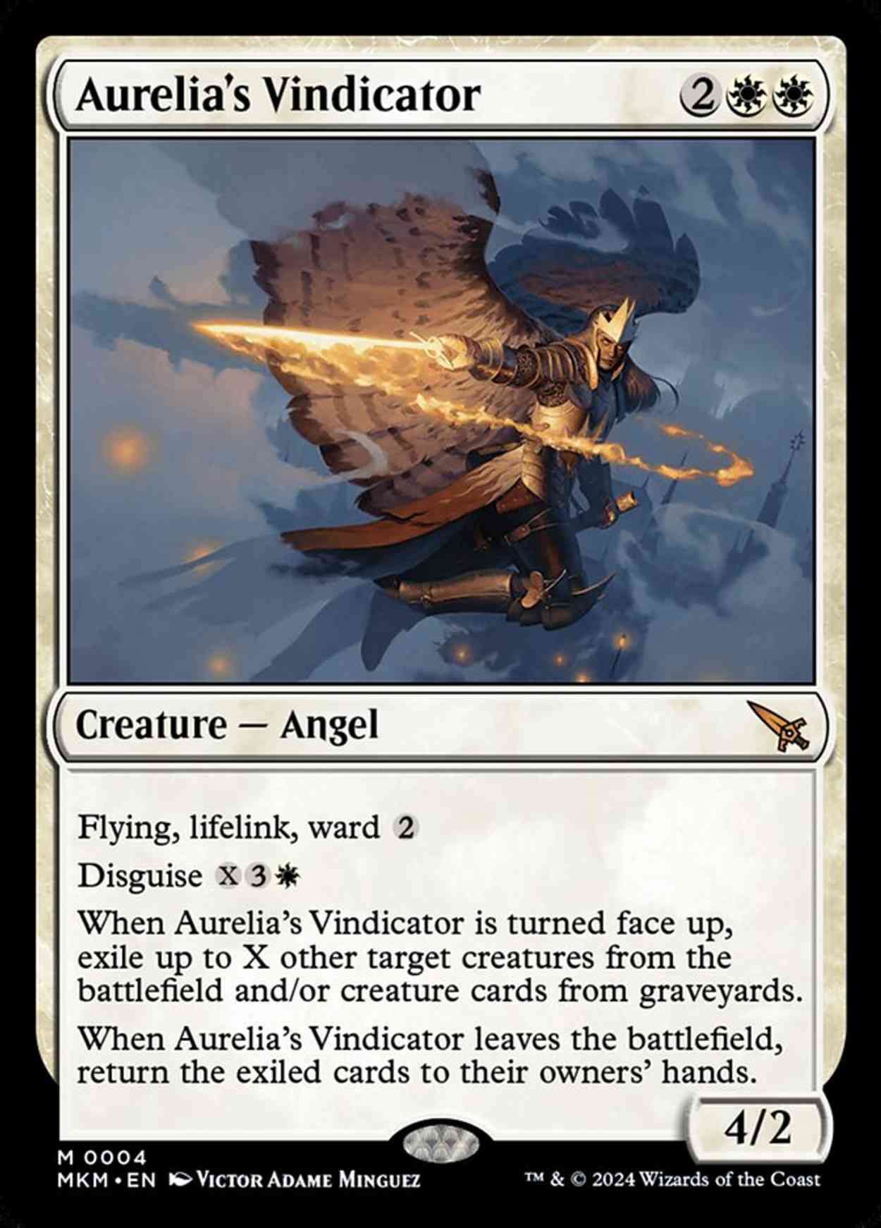 Aurelia's Vindicator magic card front