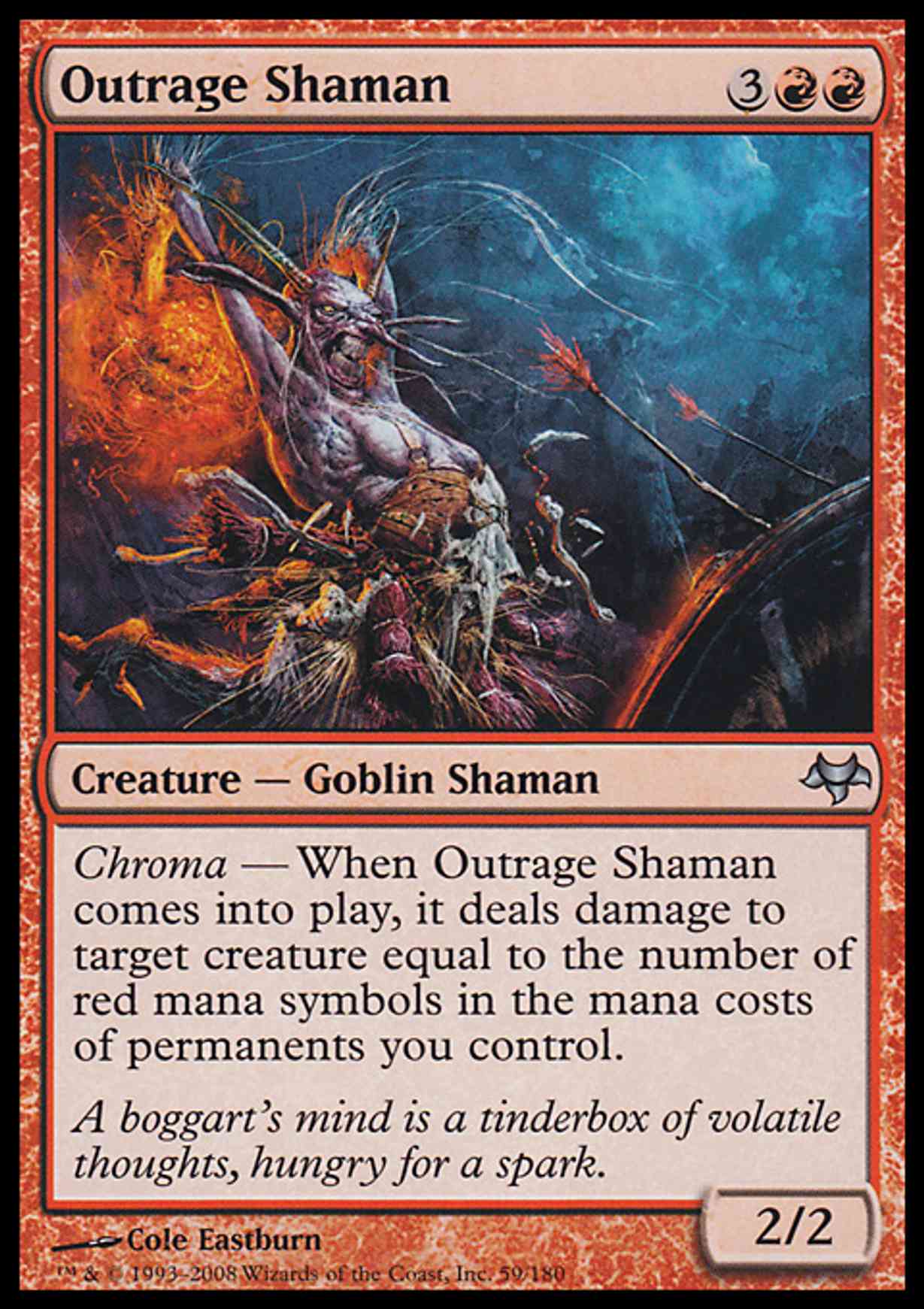 Outrage Shaman magic card front