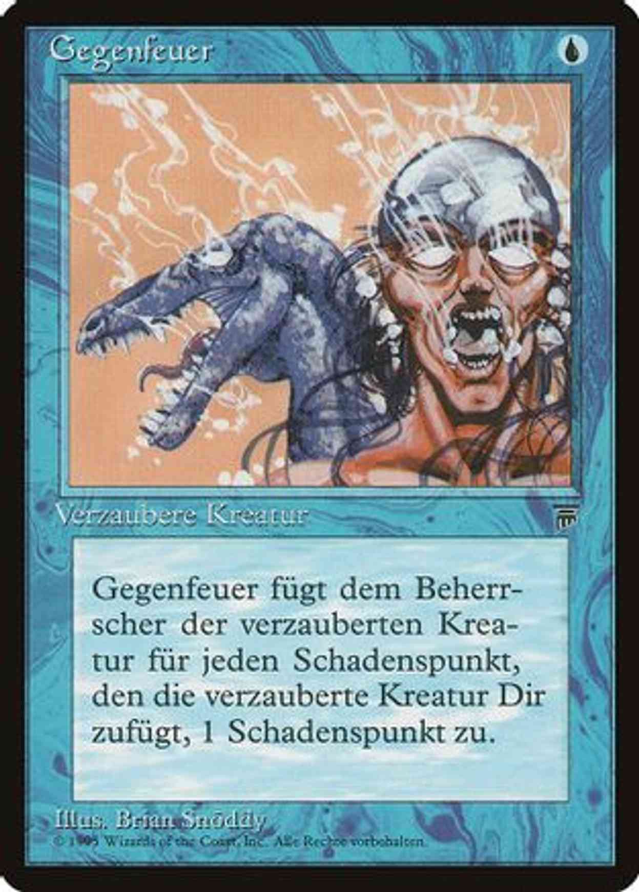 Backfire (German) - "Gegenfeuer" magic card front